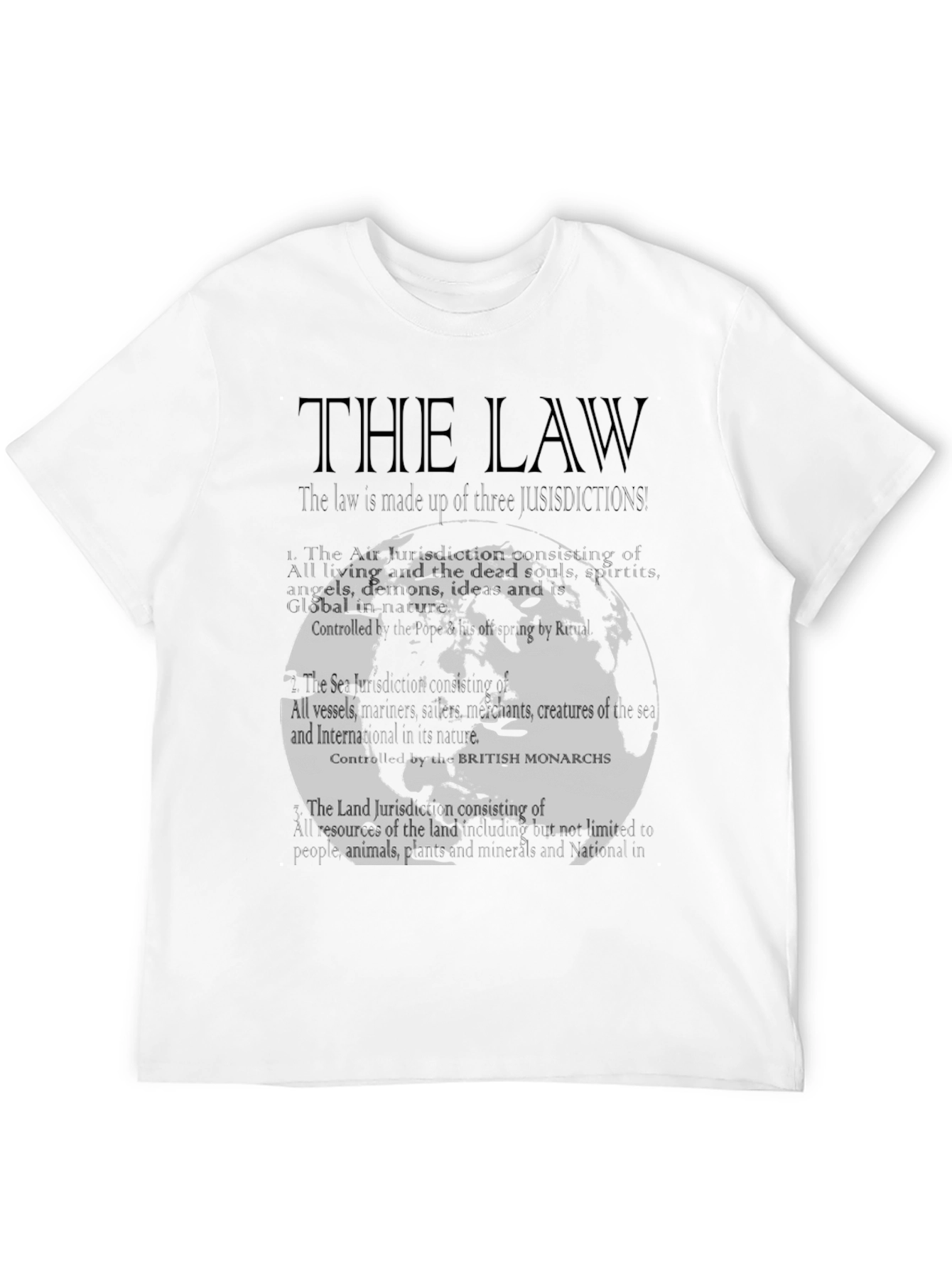 The Law T-Shirt - Global Jurisdiction Design