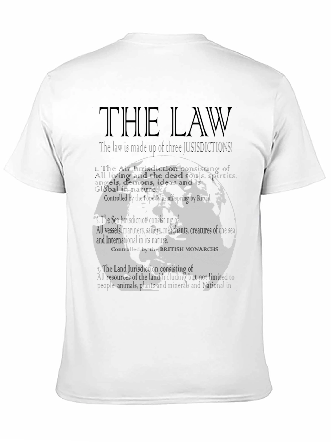 The Law T-Shirt - Global Jurisdiction Design