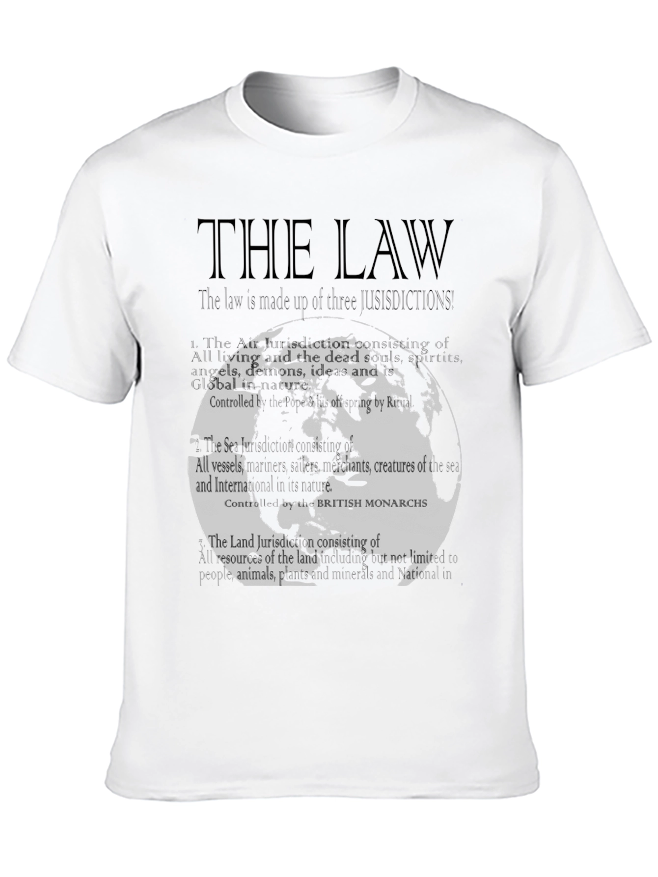 The Law T-Shirt - Global Jurisdiction Design