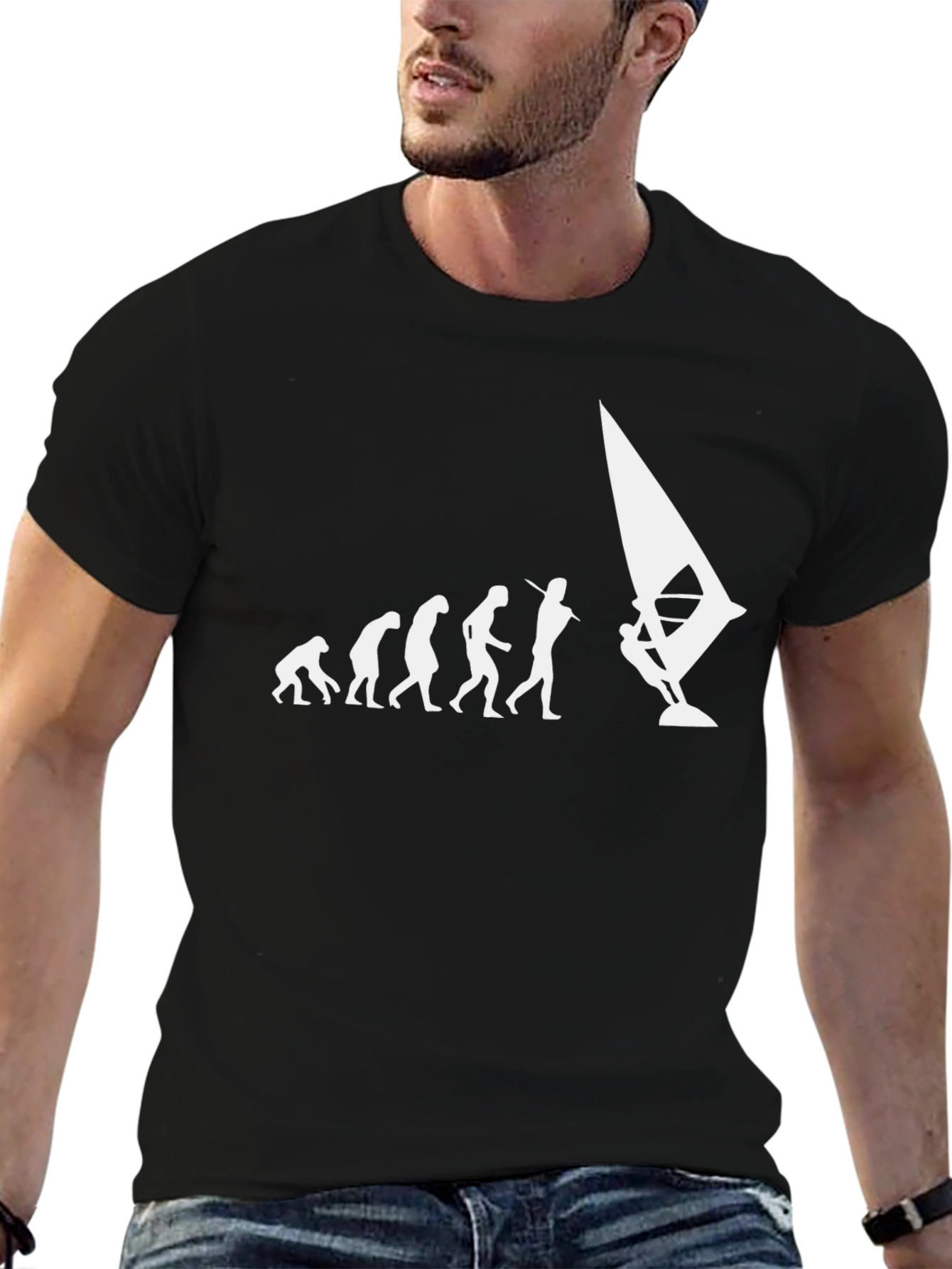 Windsurfing Evolution Black T-Shirt