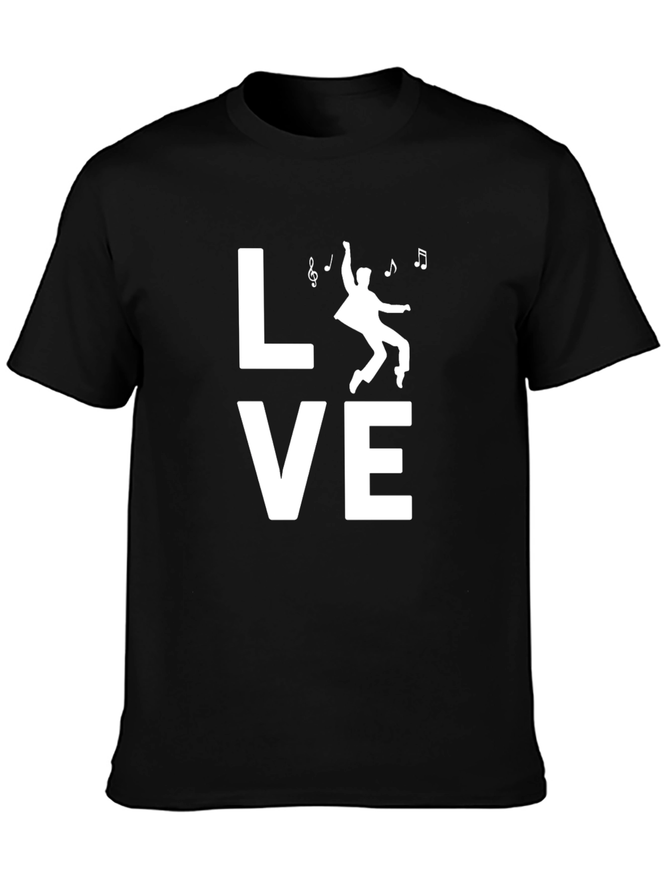 Love to Dance T-Shirt - Black Crew Neck Tee