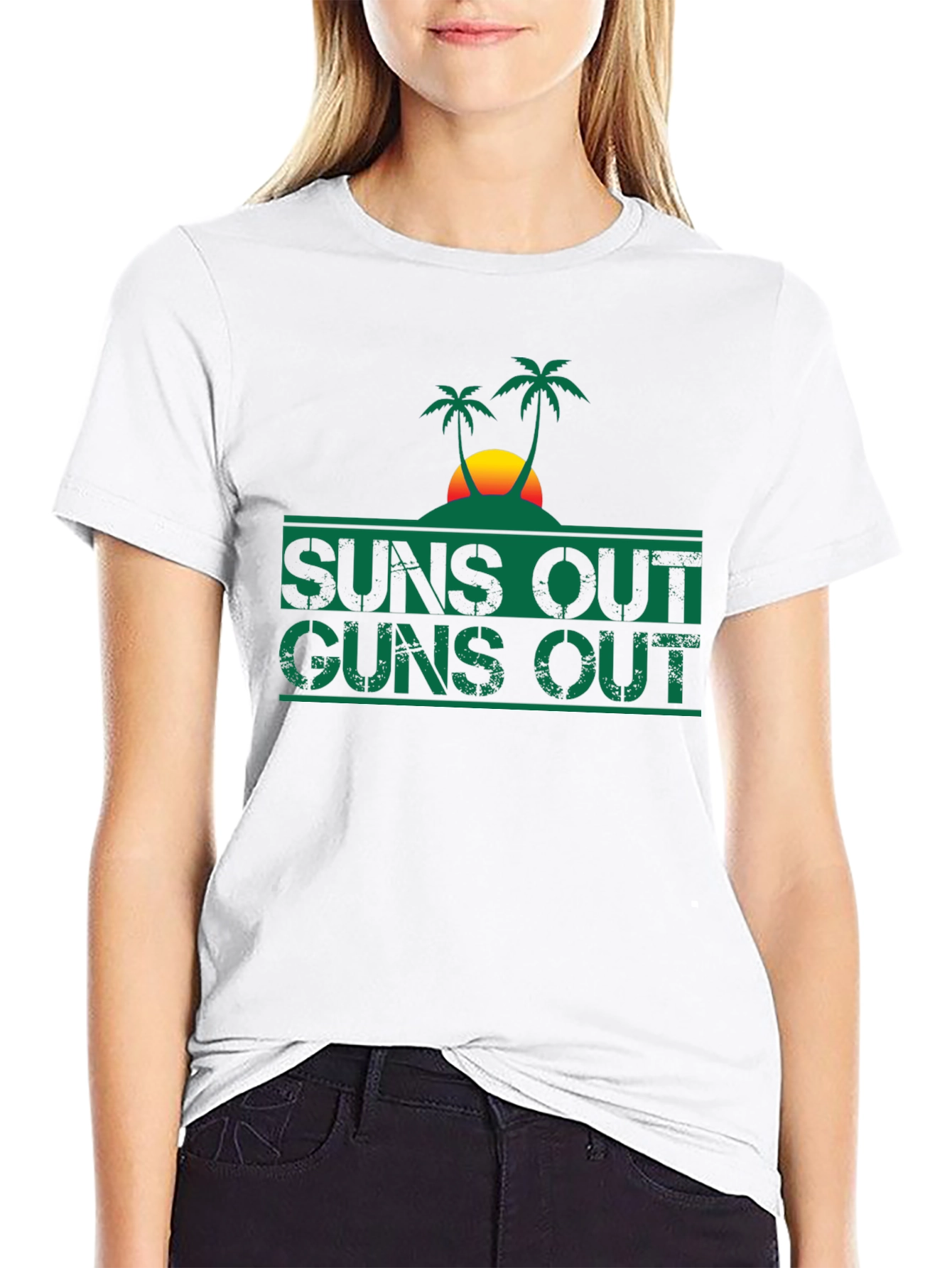 Suns Out Guns Out Graphic Tee - Black