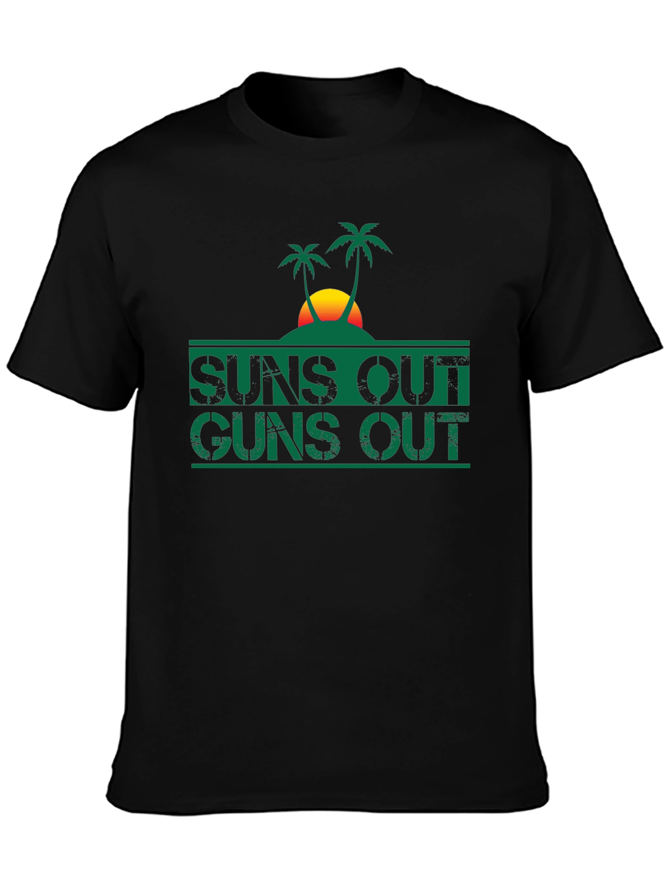 Suns Out Guns Out Graphic Tee - Black