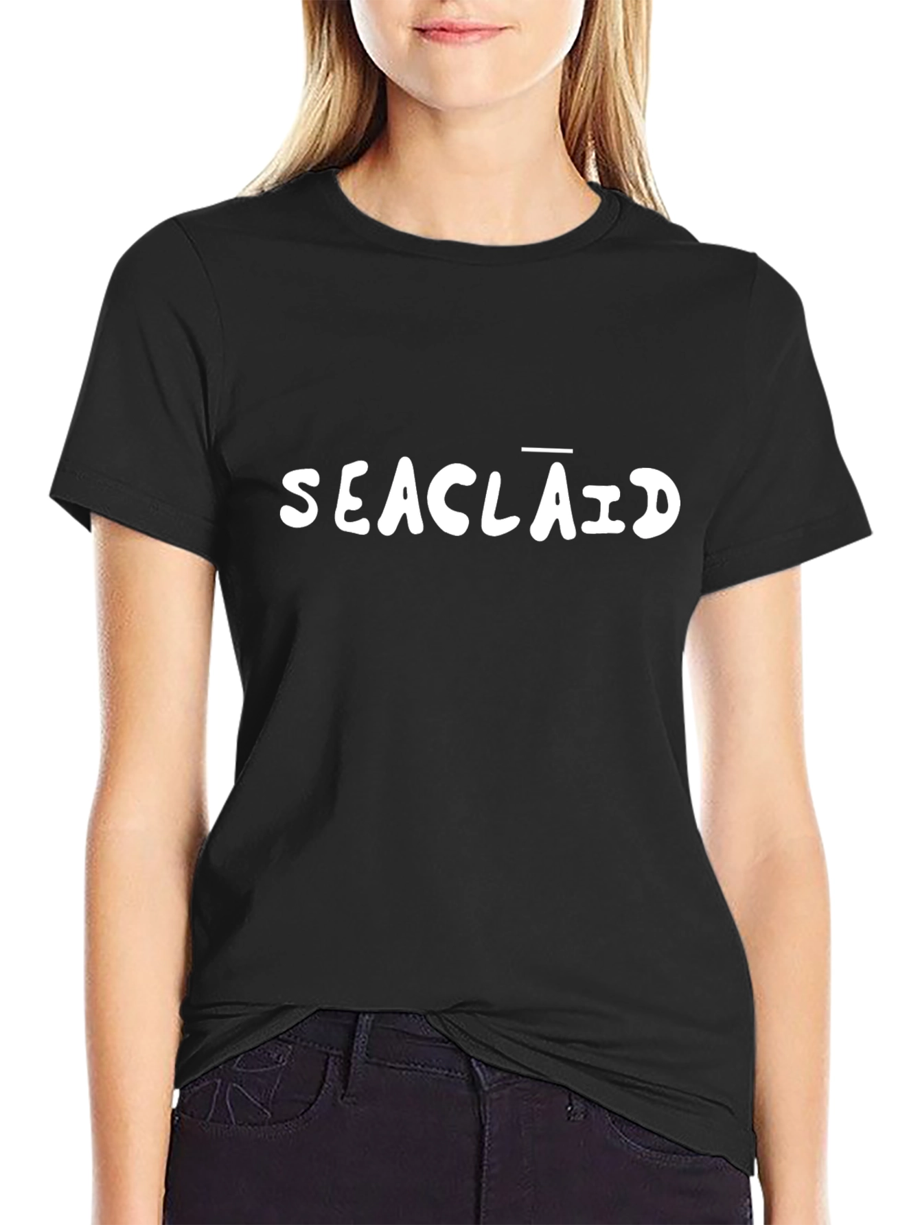 SEACLAID Black Graphic Tee - Classic Comfort