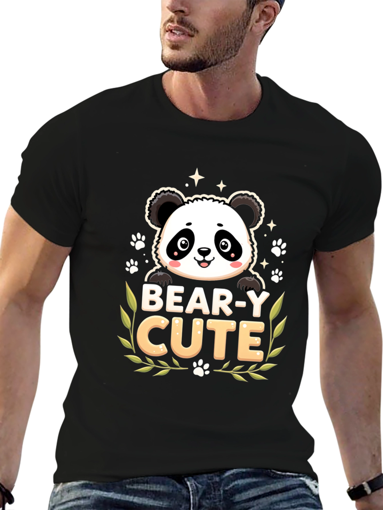 Bear-y Cute Panda Graphic T-Shirt