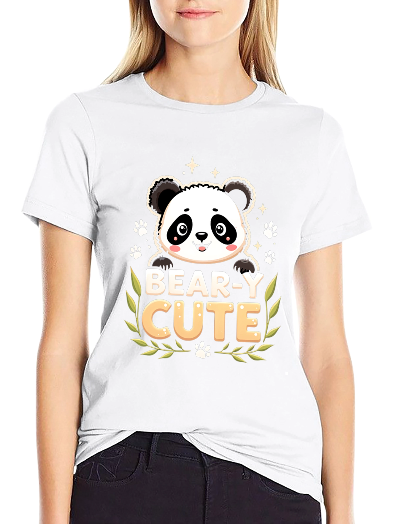 Bear-y Cute Panda Graphic T-Shirt