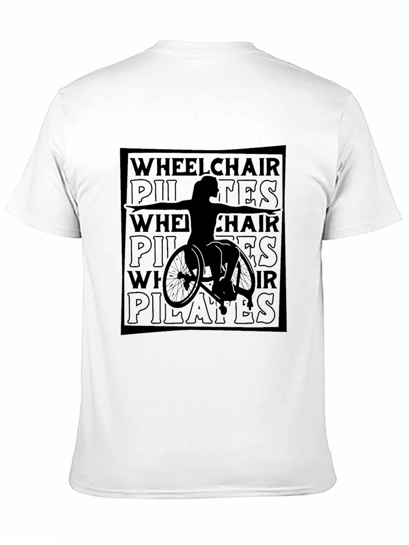 Wheelchair Pilates Black T-Shirt