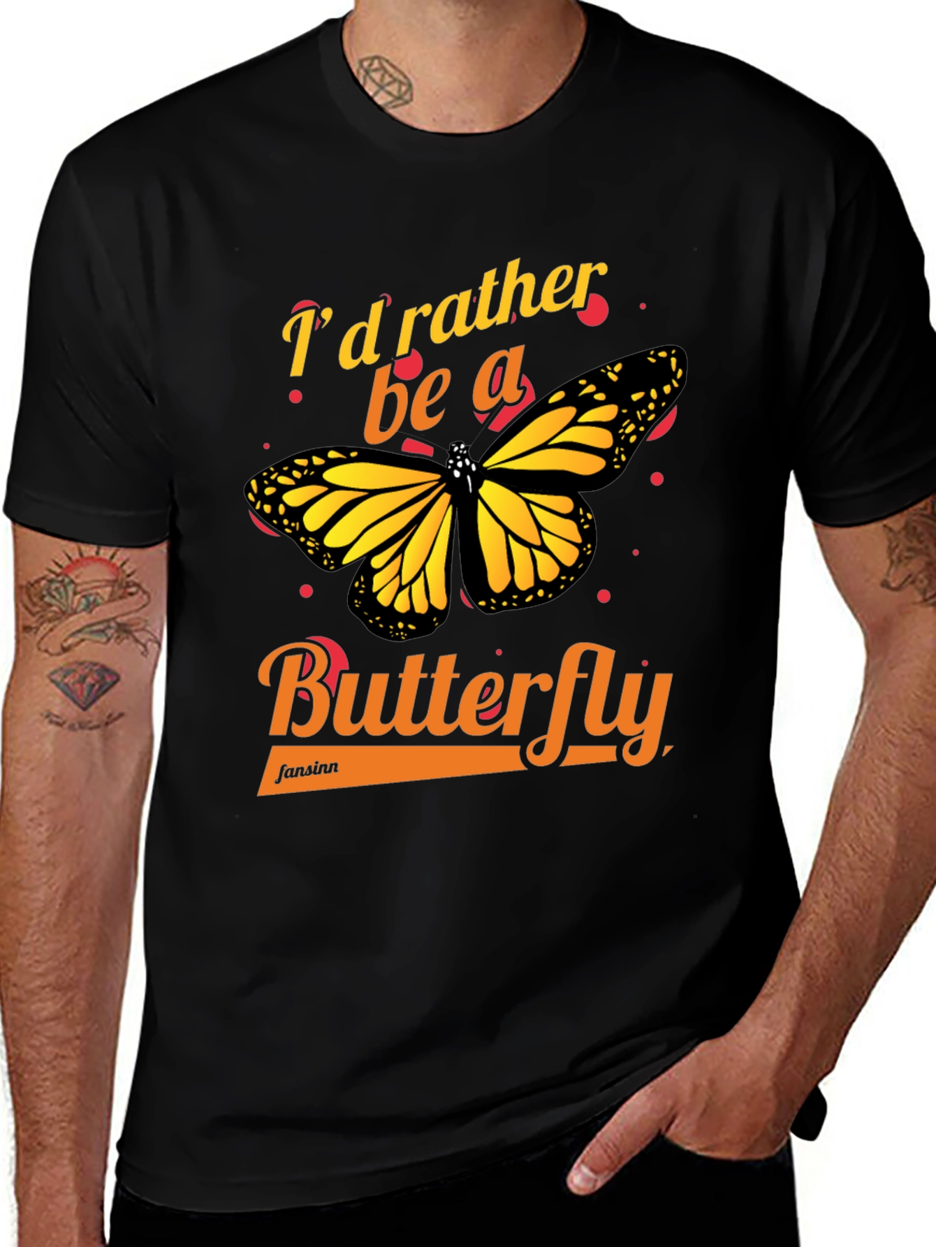Id Rather Be A Butterfly Graphic Tee