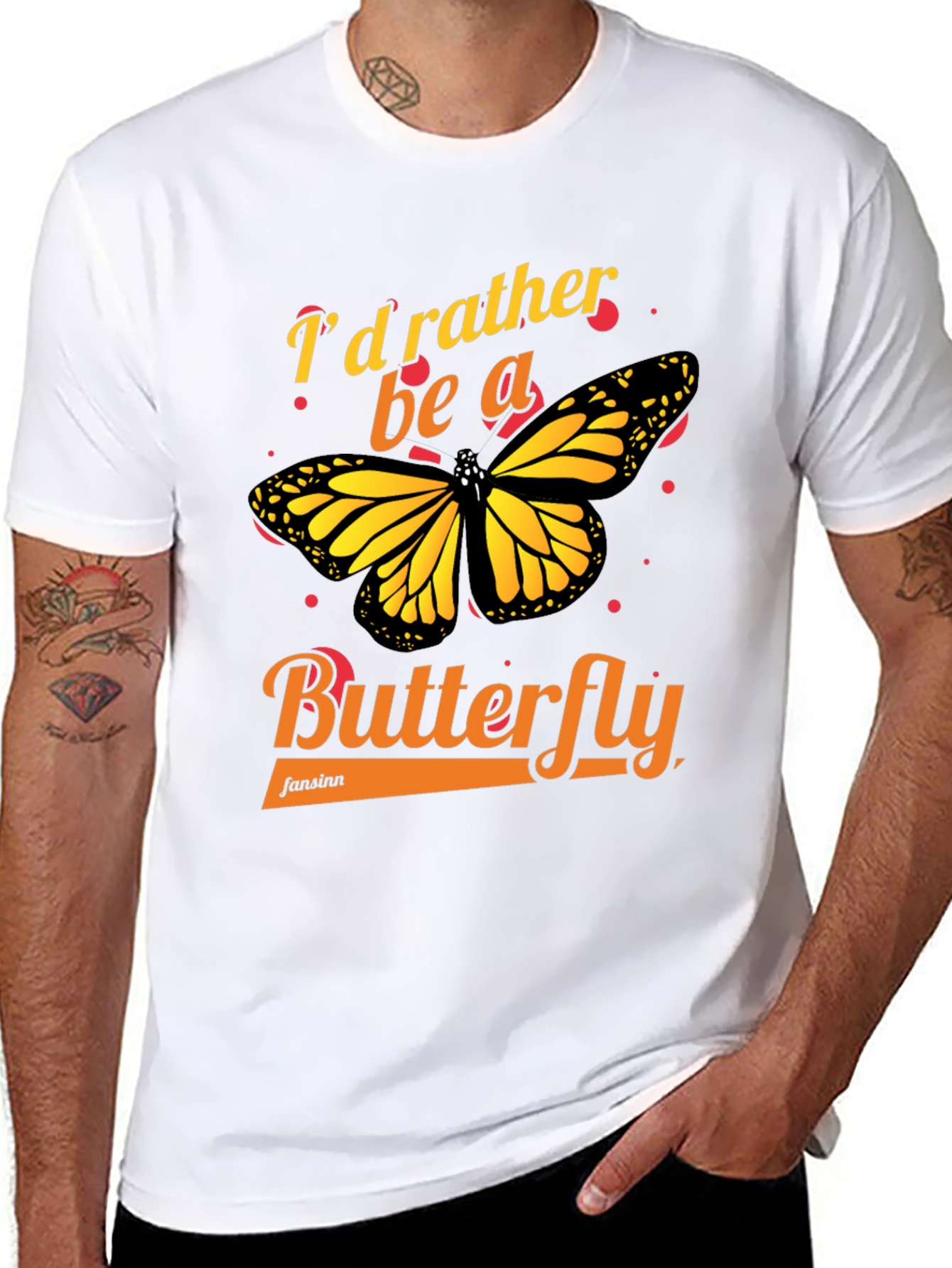 Id Rather Be A Butterfly Graphic Tee