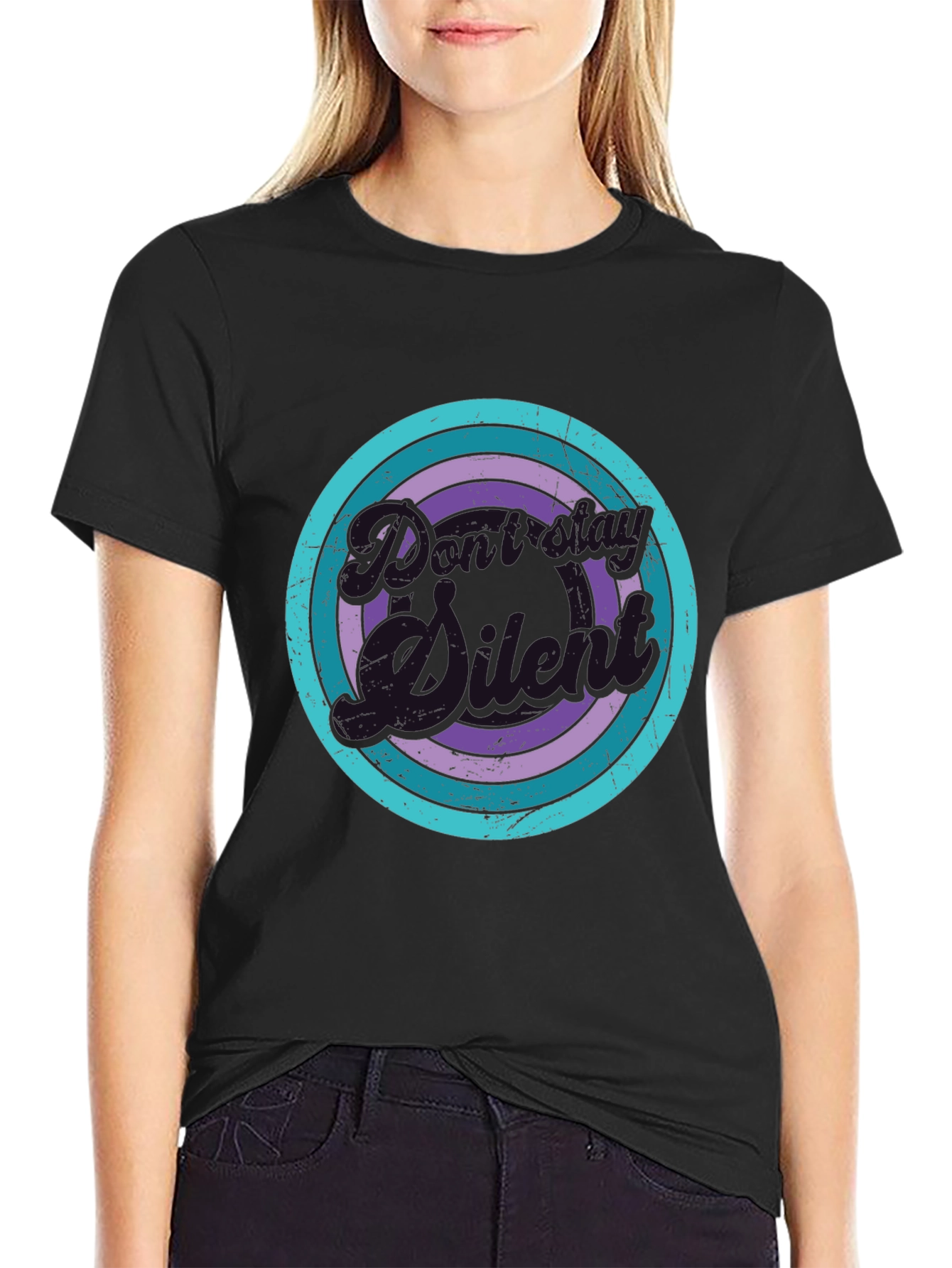 Retro Cartoon Silhouette Graphic Tee