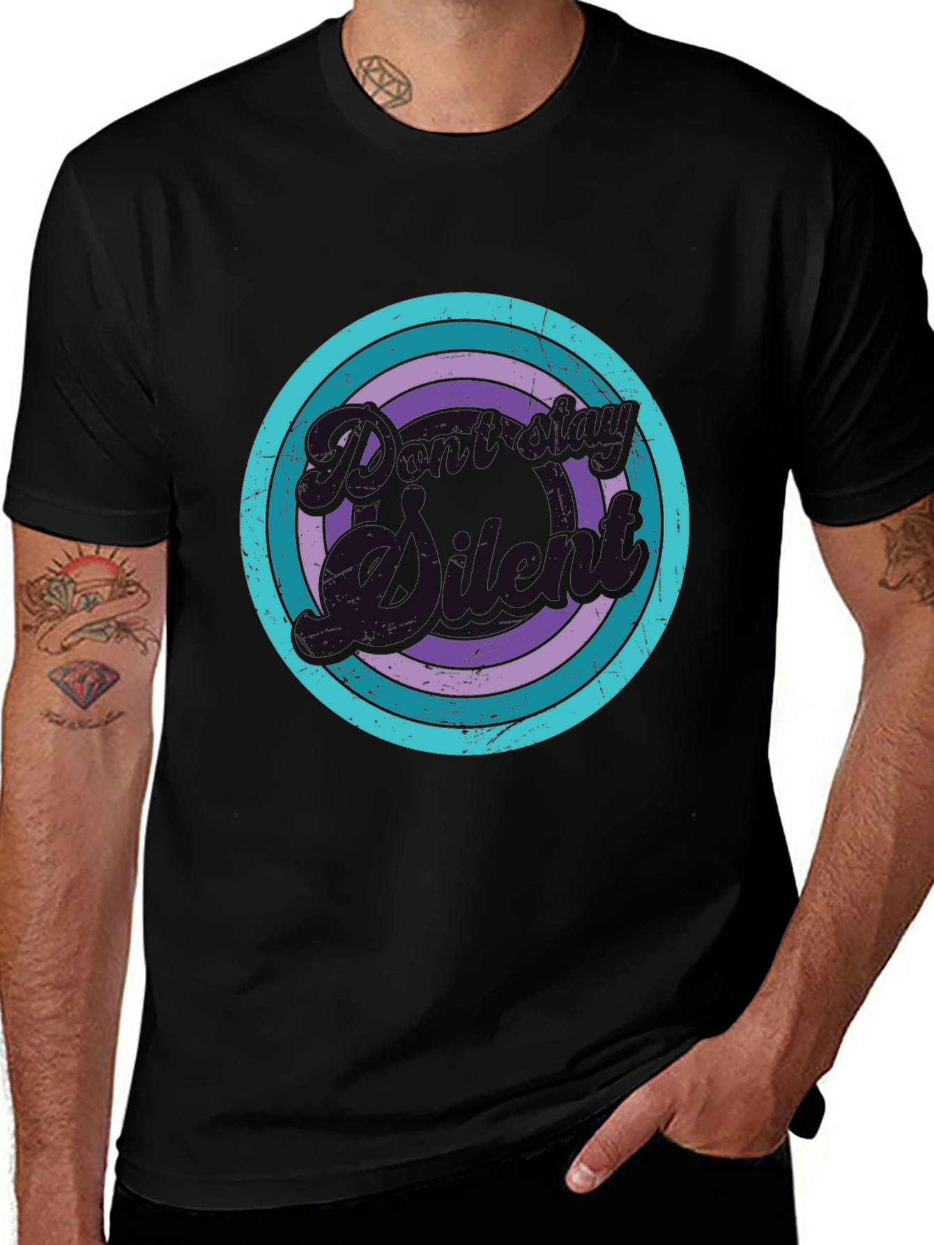 Retro Cartoon Silhouette Graphic Tee