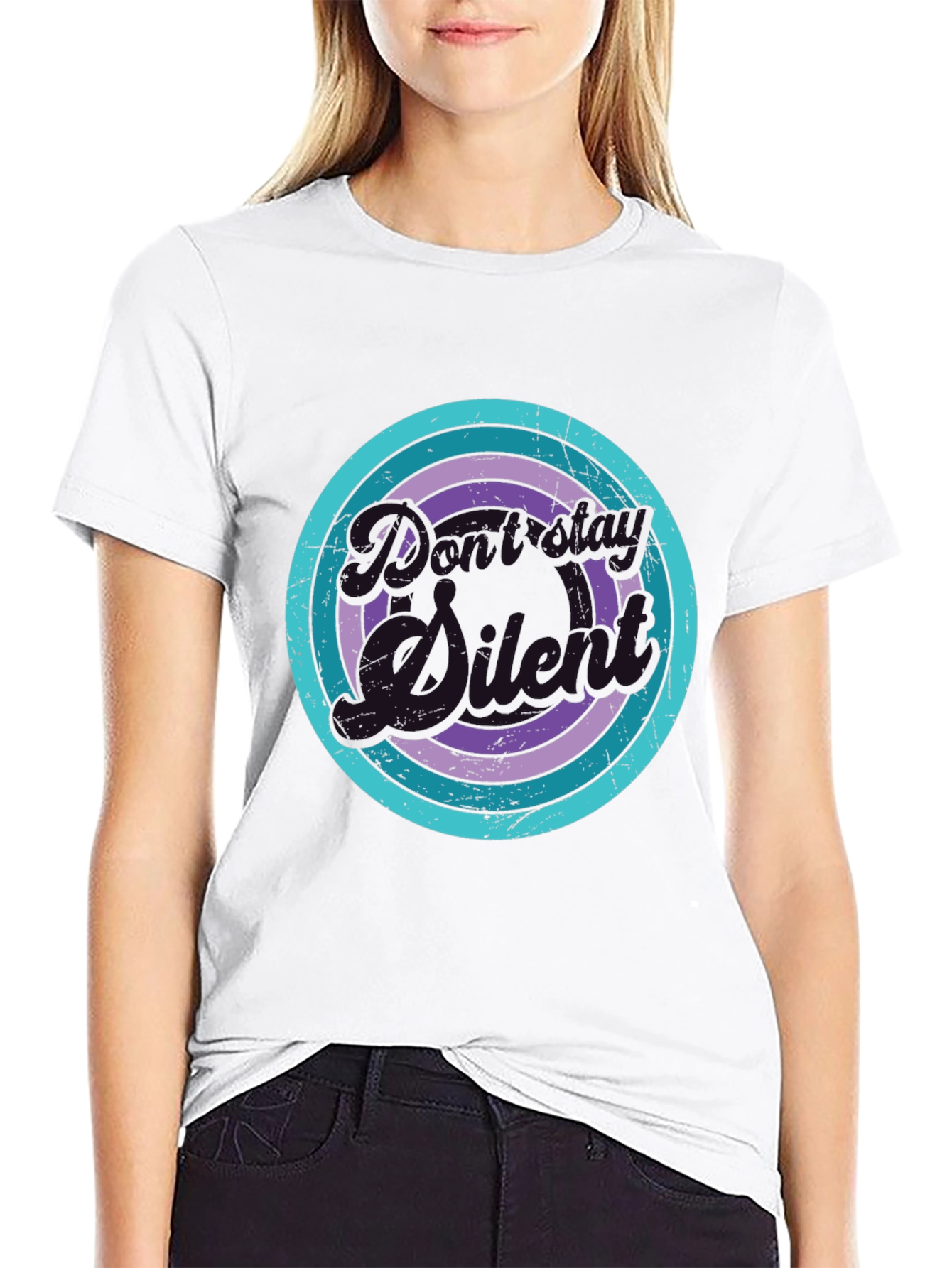 Retro Cartoon Silhouette Graphic Tee