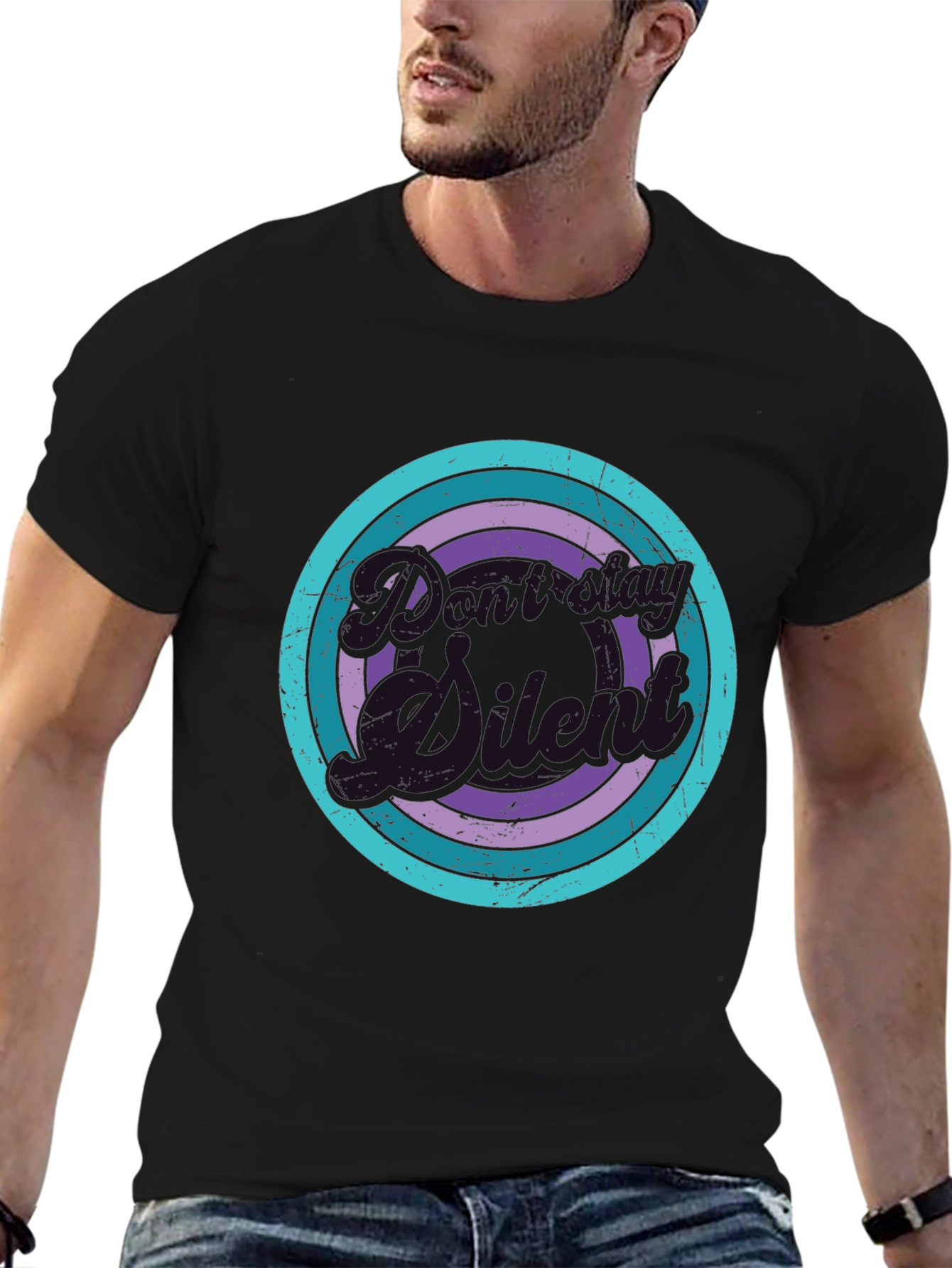 Retro Cartoon Silhouette Graphic Tee