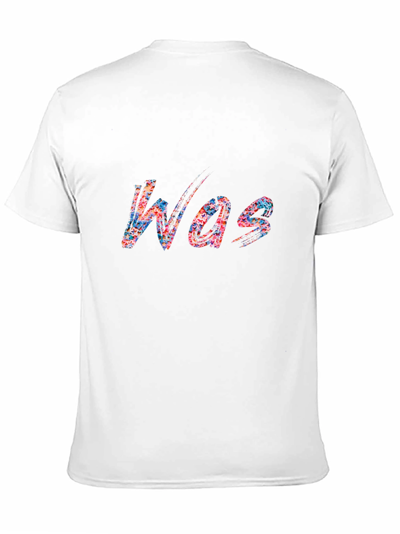 Abstract Was Print Black Crewneck T-Shirt