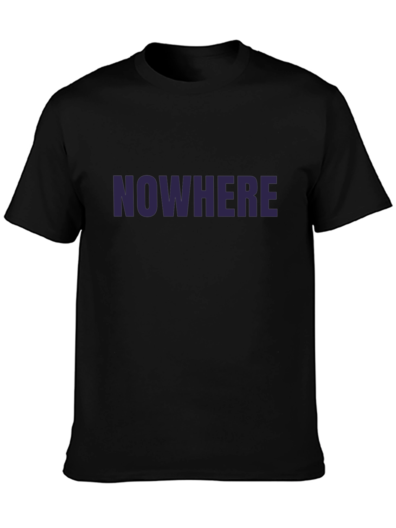 Nowhere Graphic Print Tee - Black Casual T-Shirt