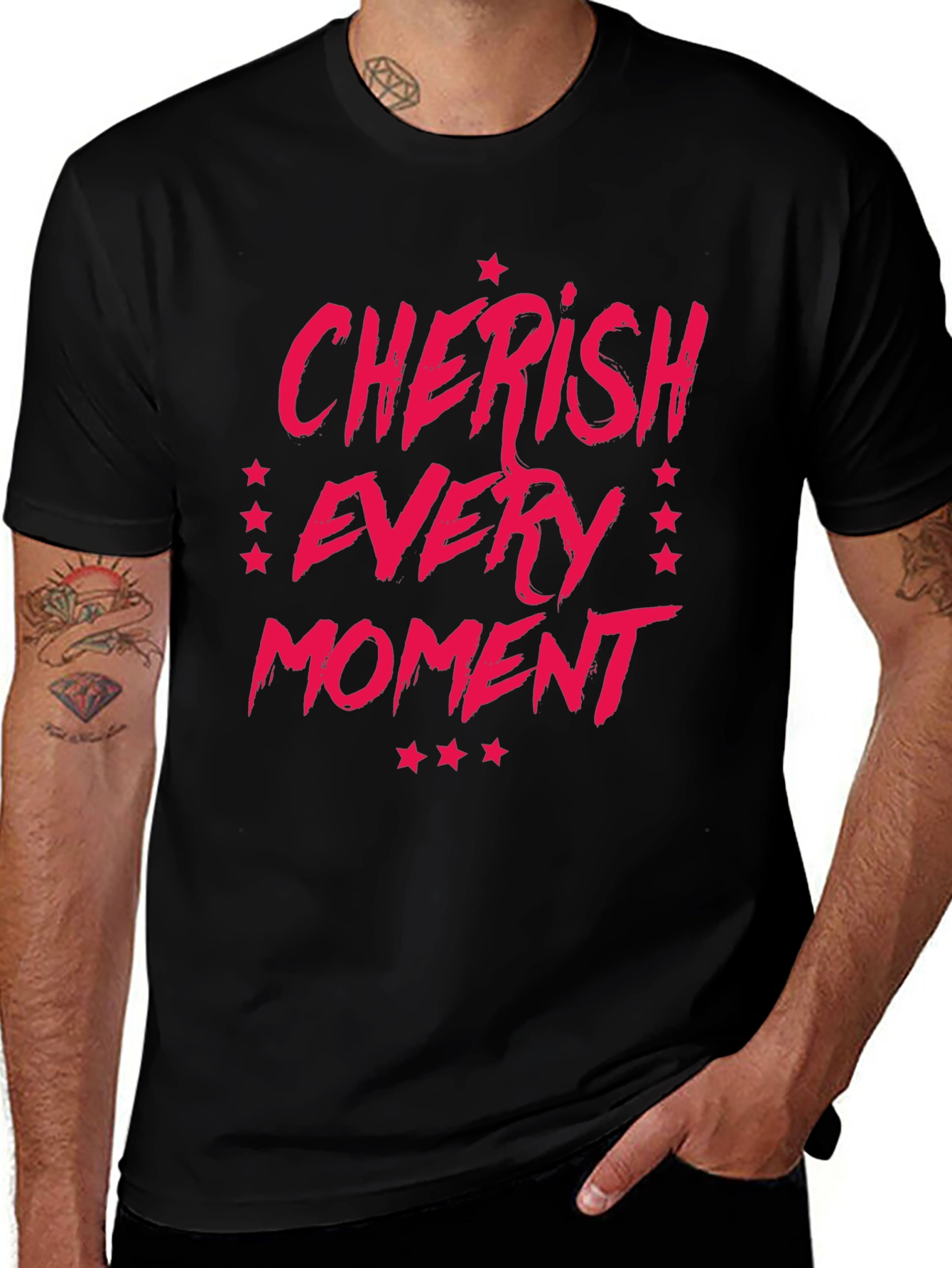 Cherish Every Moment Black T-Shirt