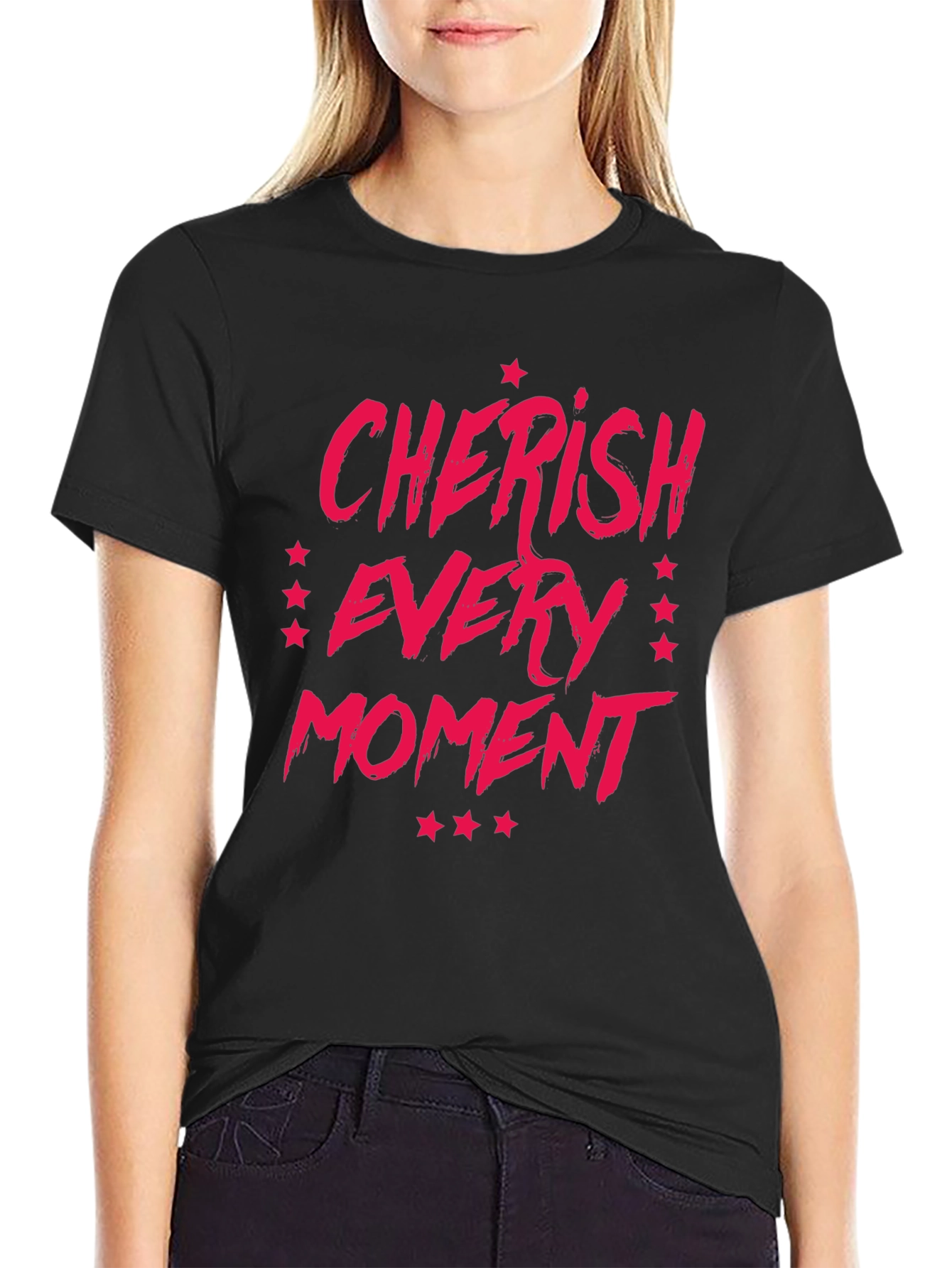 Cherish Every Moment Black T-Shirt