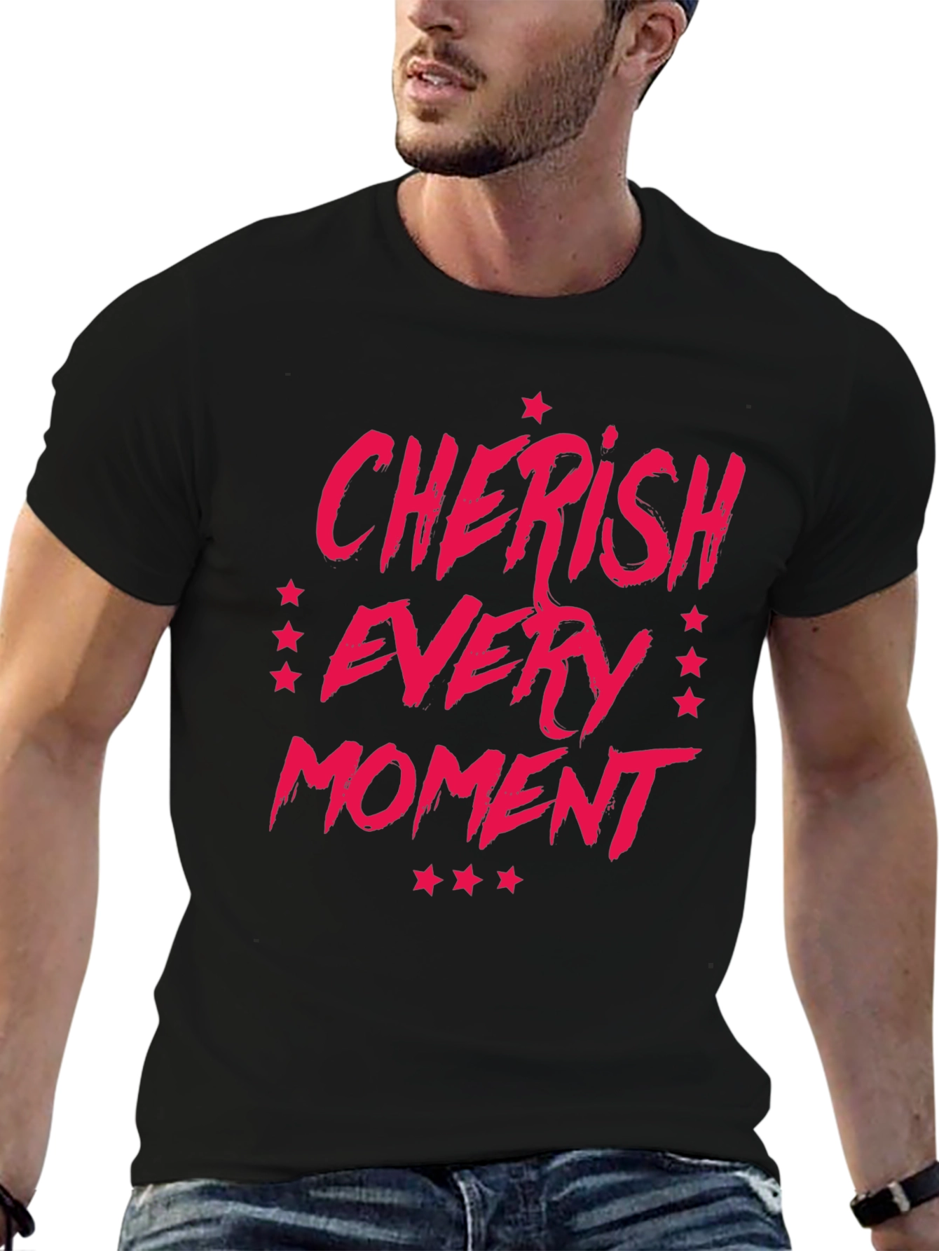 Cherish Every Moment Black T-Shirt