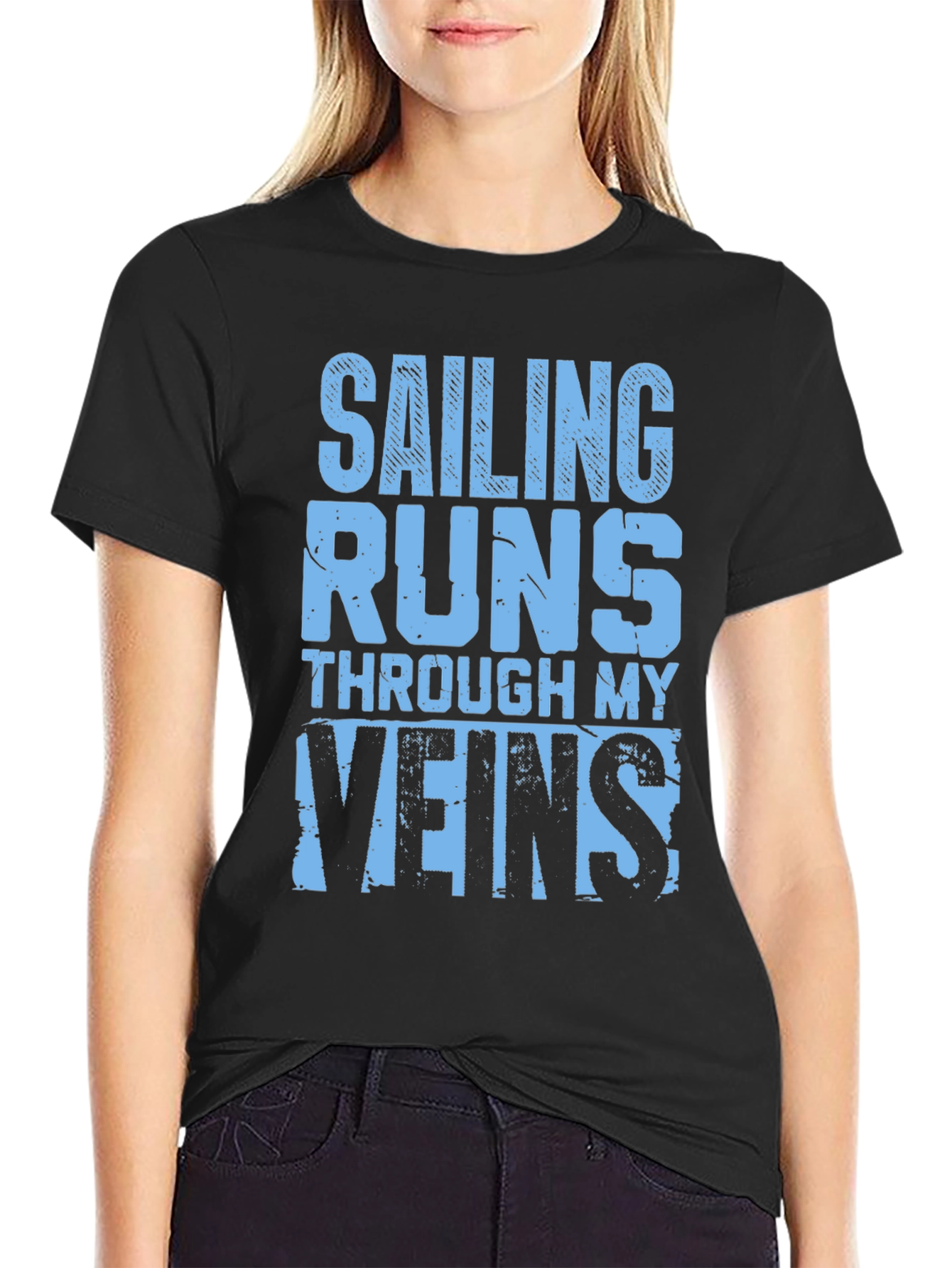 Sailing Runs Through My Veins Graphic T-Shirt