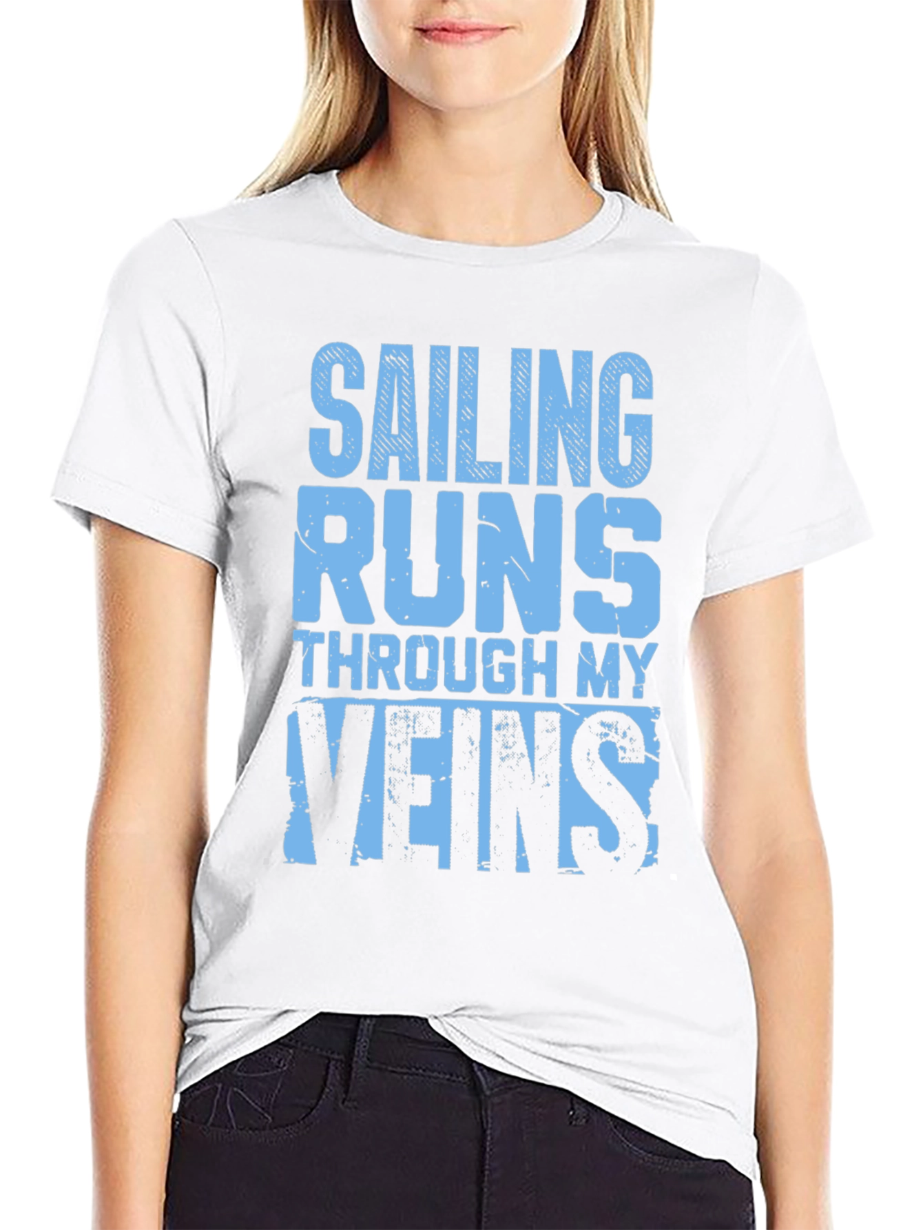 Sailing Runs Through My Veins Graphic T-Shirt