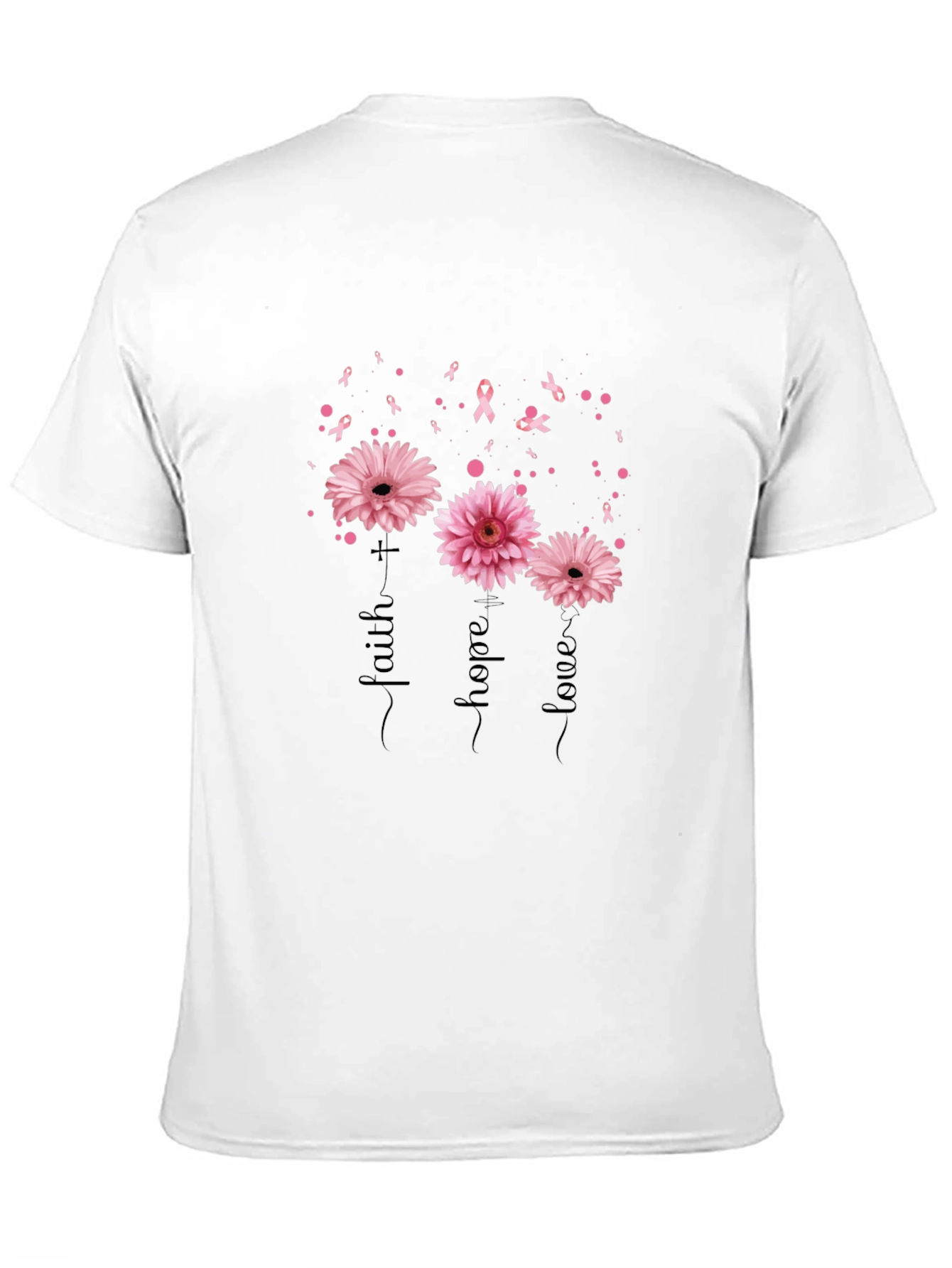 Faith Hope Love Breast Cancer Awareness T-Shirt