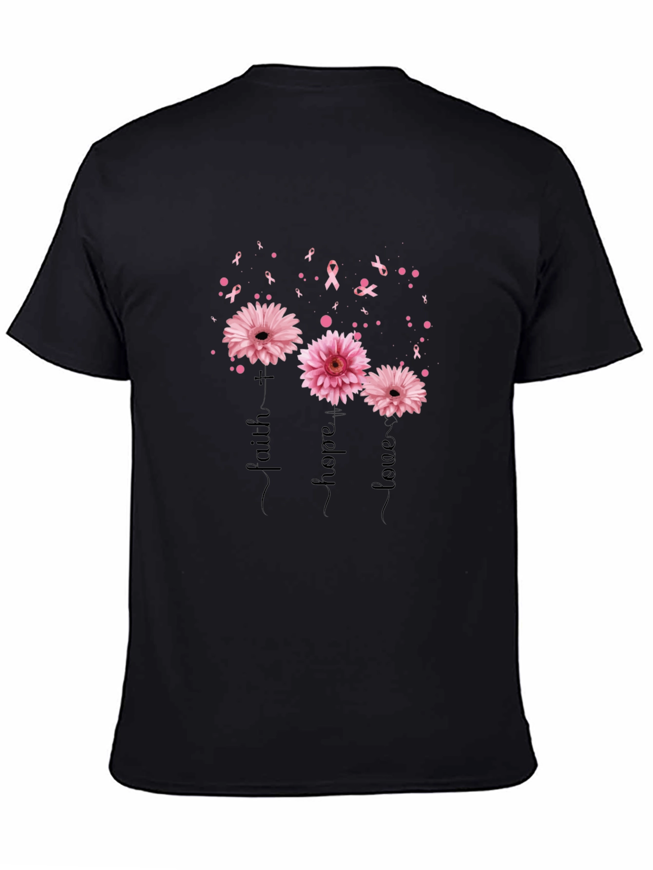 Faith Hope Love Breast Cancer Awareness T-Shirt