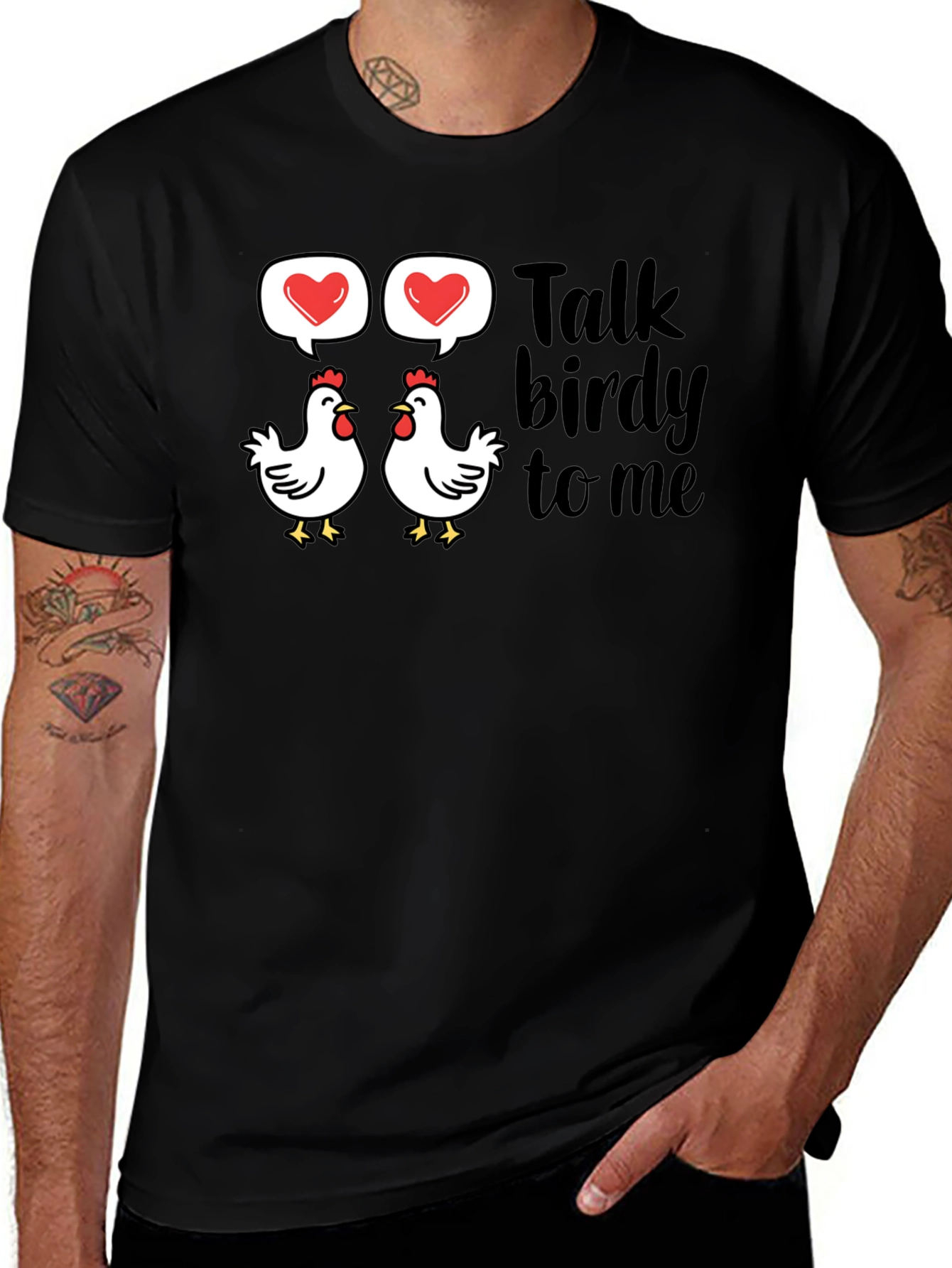 Talk Birdy To Me T-Shirt Chicken Love Funny Tee