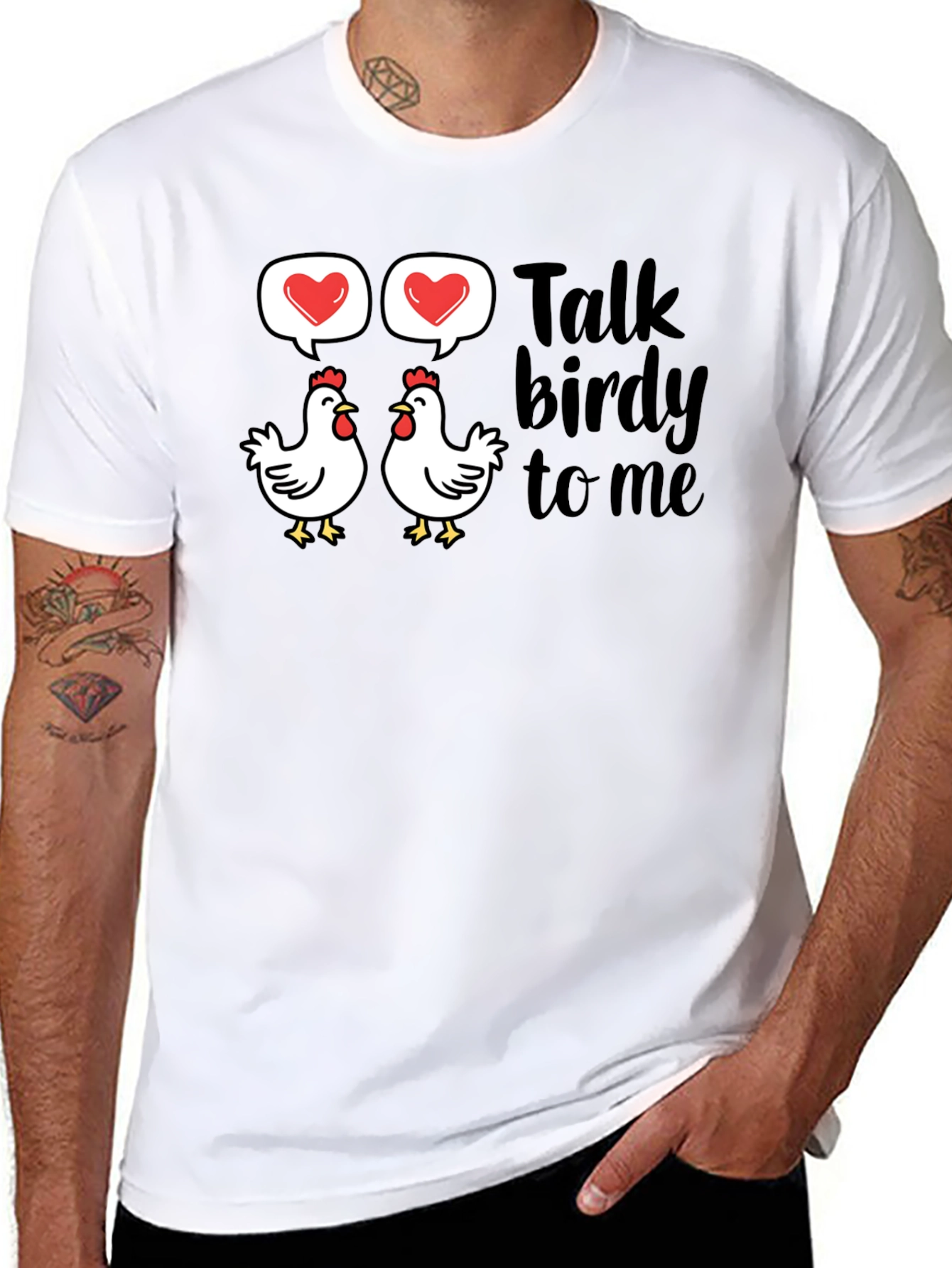 Talk Birdy To Me T-Shirt Chicken Love Funny Tee