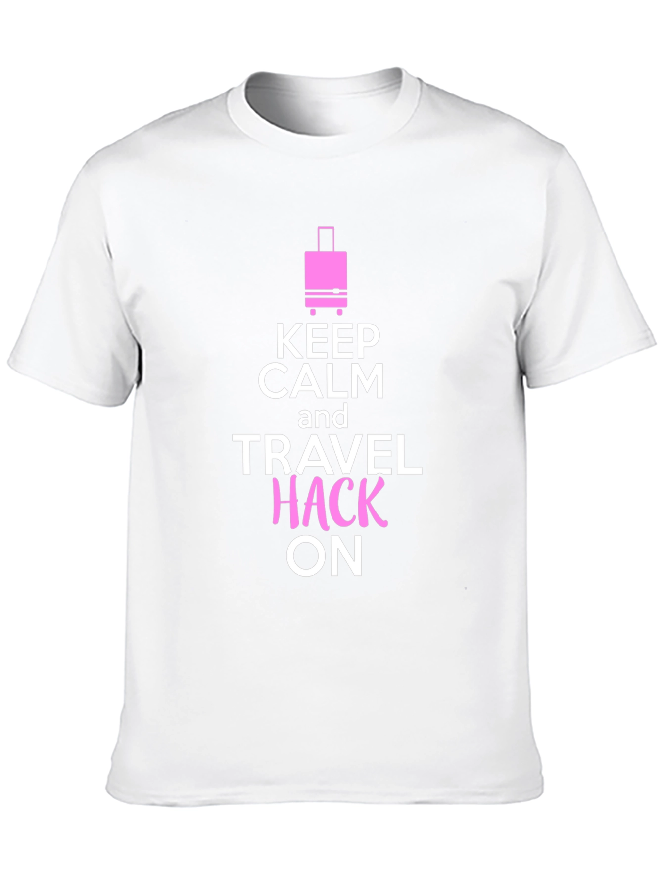 Keep Calm & Travel Hack On Black T-Shirt
