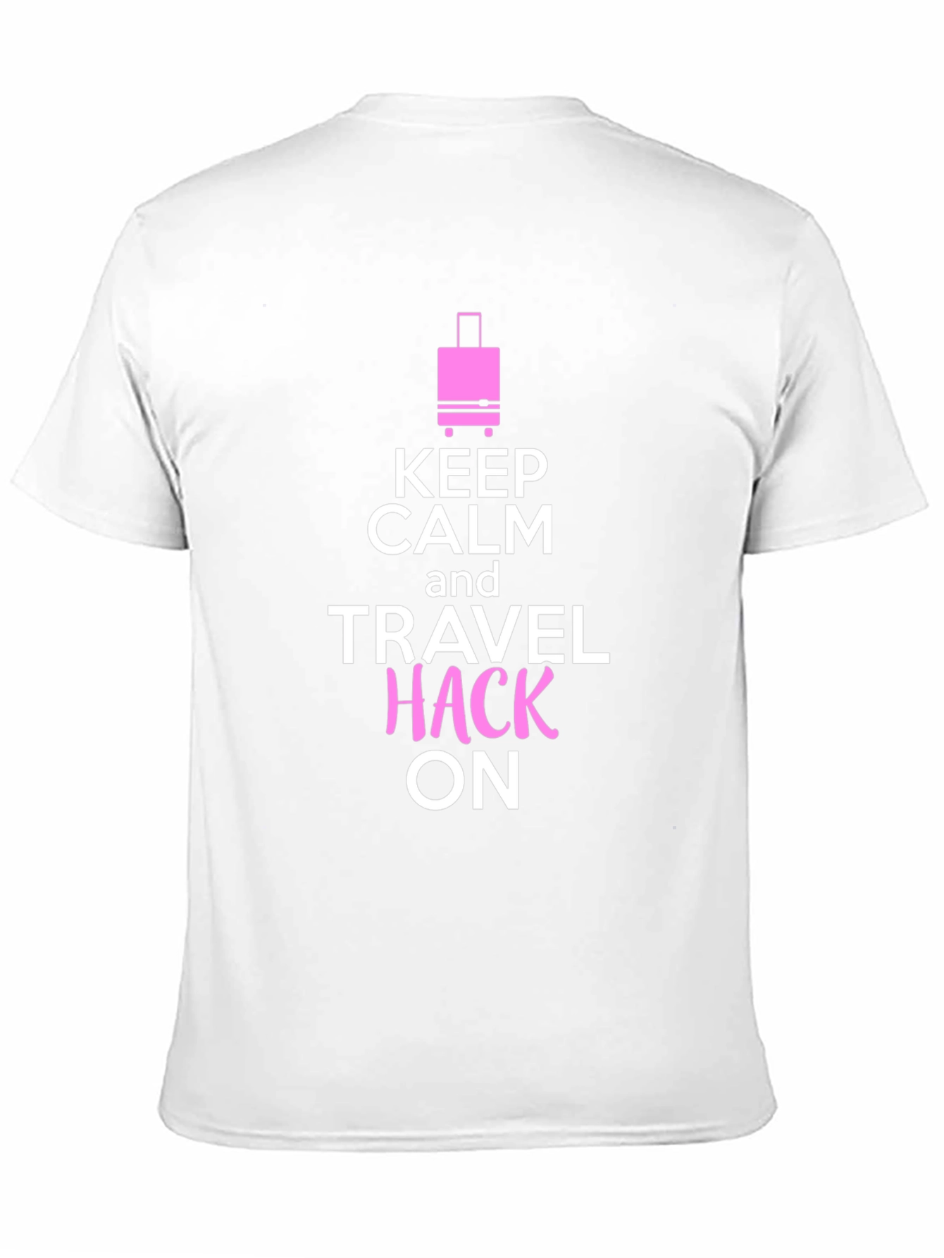 Keep Calm & Travel Hack On Black T-Shirt