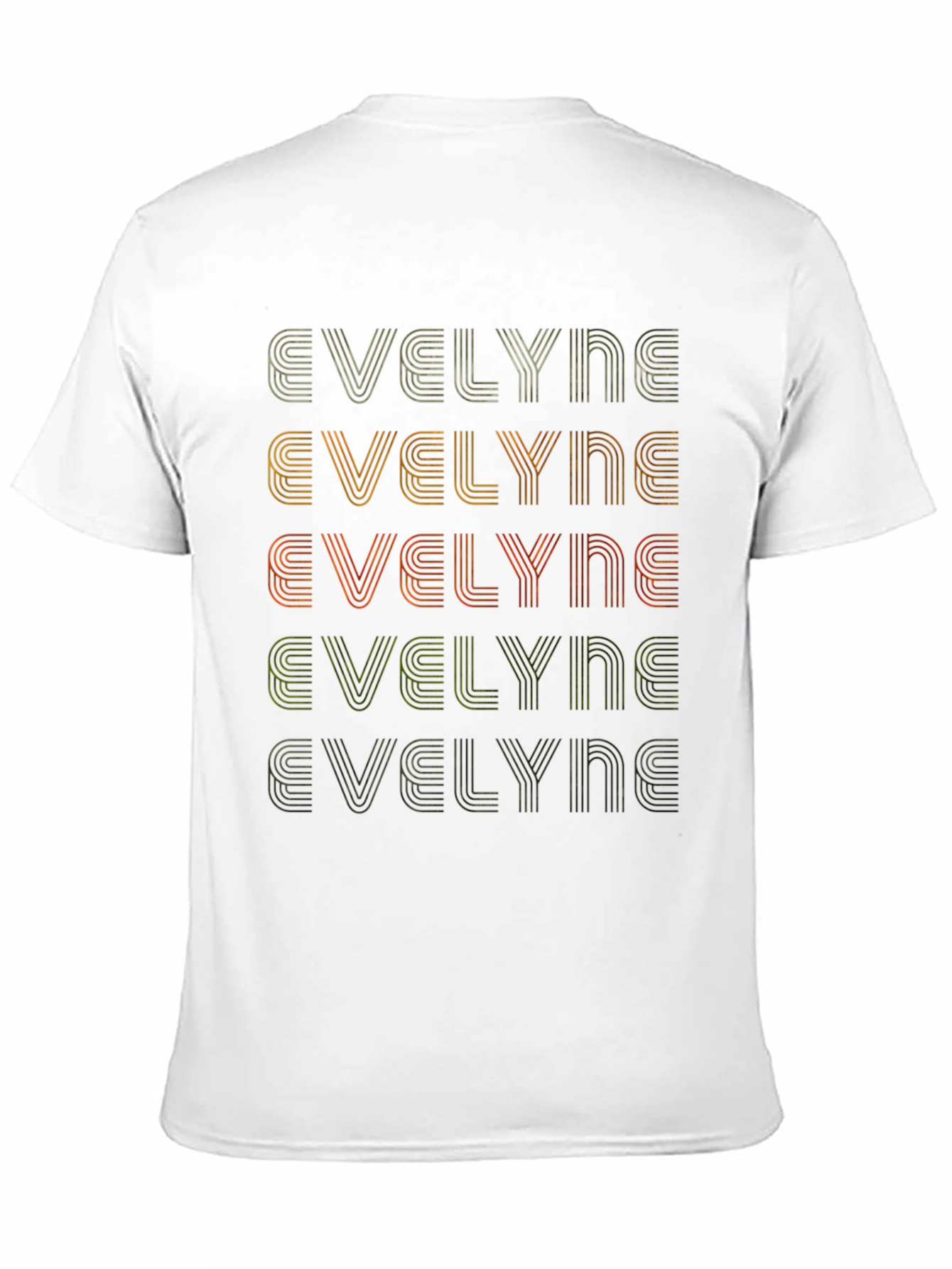 Retro Evelyne Personalized Name T-Shirt