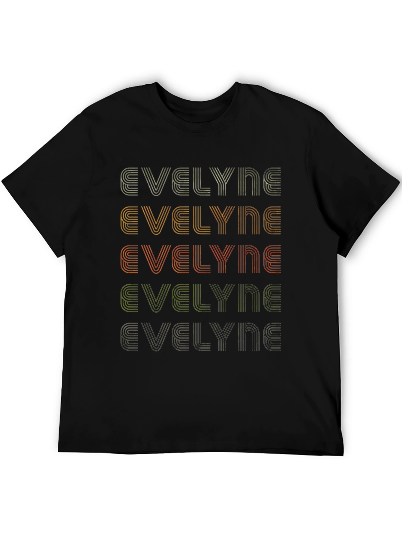 Retro Evelyne Personalized Name T-Shirt