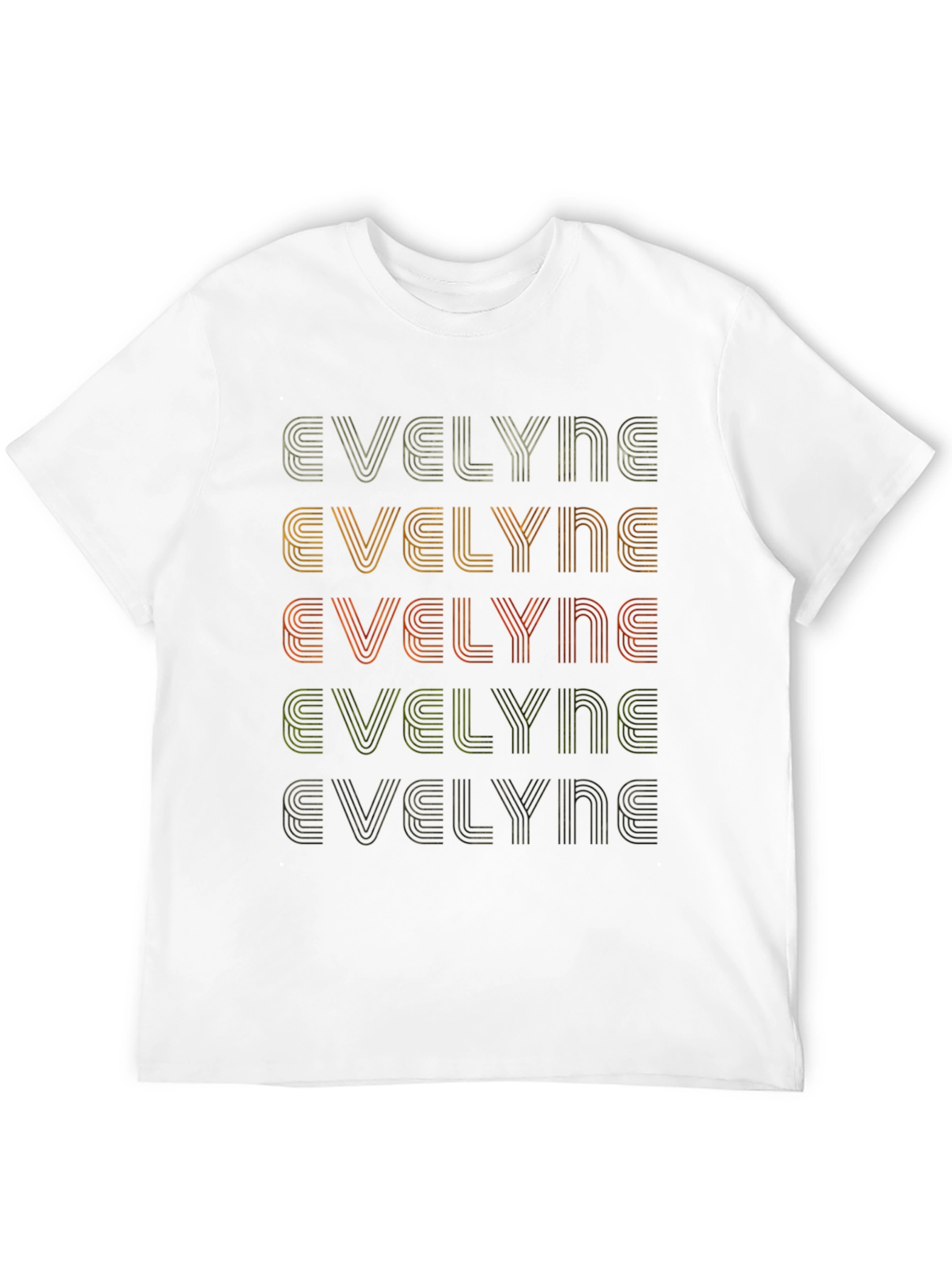 Retro Evelyne Personalized Name T-Shirt