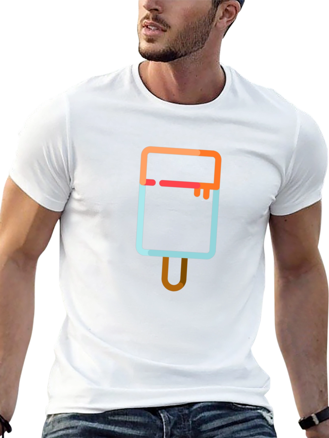 Cool Popsicle Graphic Tee - Black Cotton T-Shirt