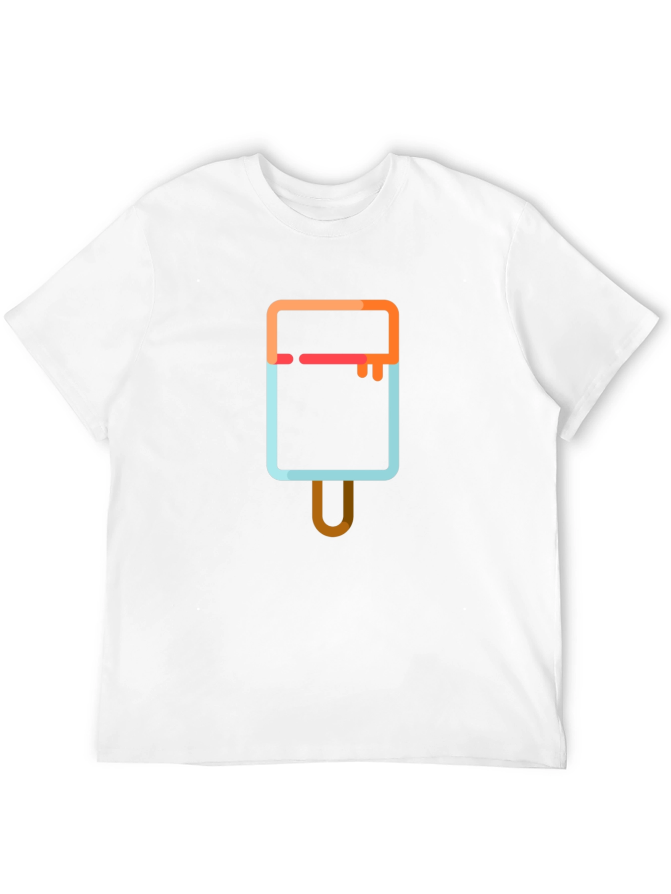Cool Popsicle Graphic Tee - Black Cotton T-Shirt