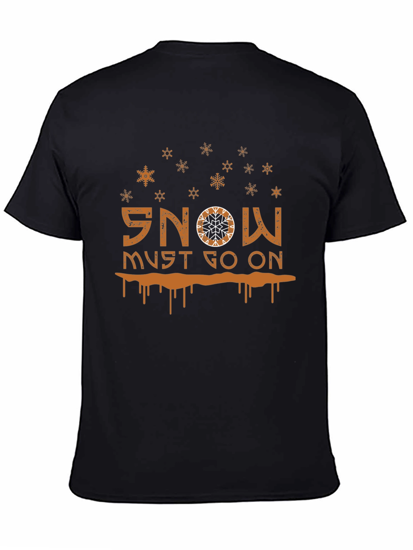 Snow Must Go On Graphic Tee - Black