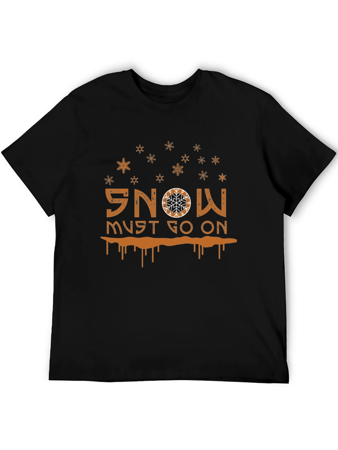 Snow Must Go On Graphic Tee - Black