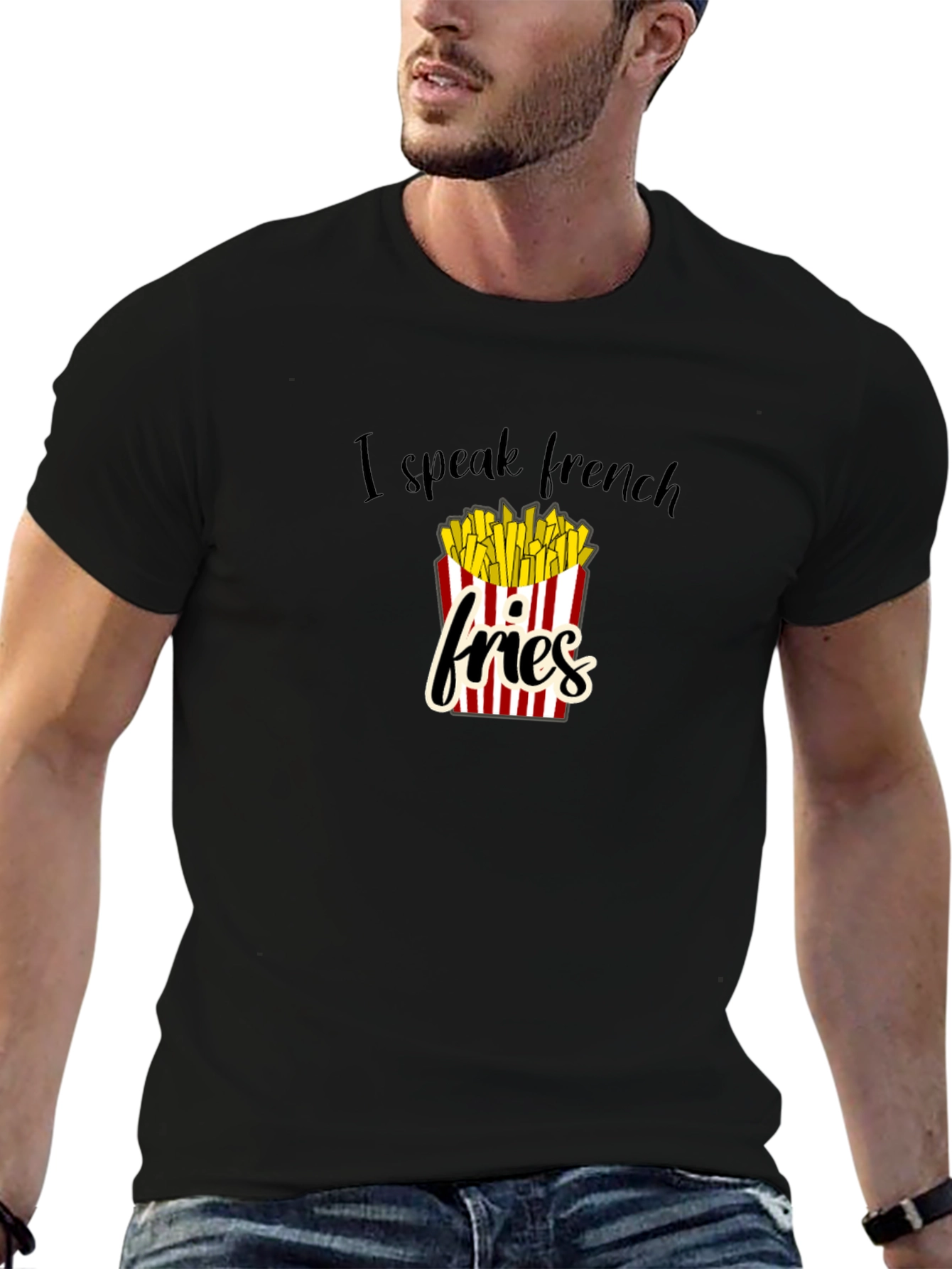 I Speak French Fries Graphic T-Shirt