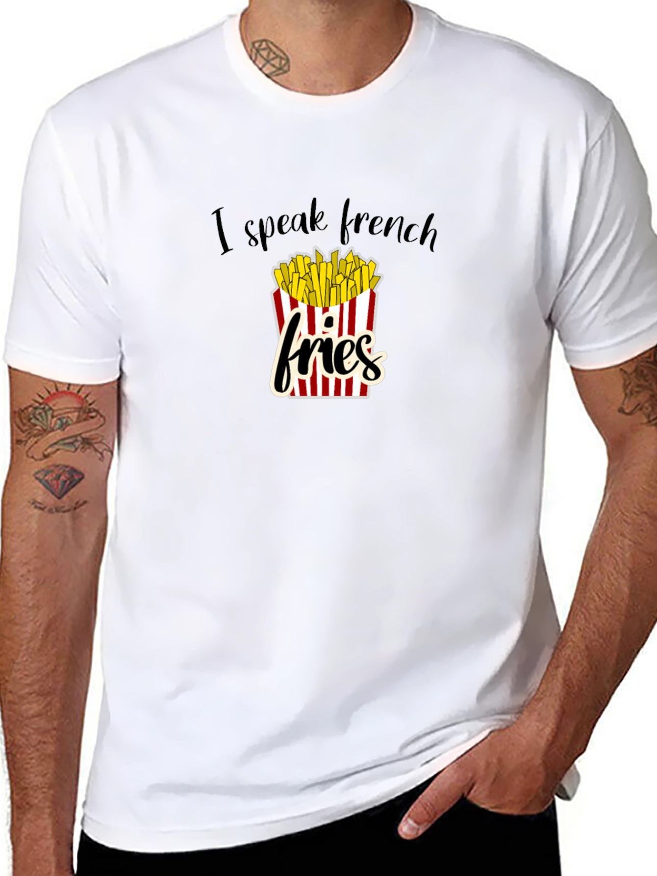 I Speak French Fries Graphic T-Shirt