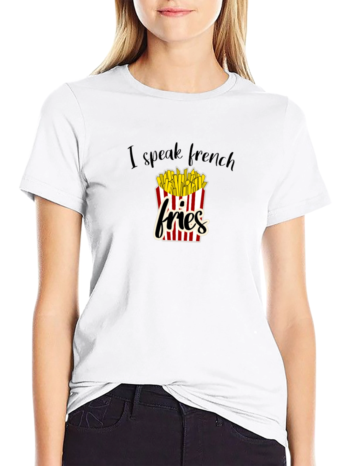 I Speak French Fries Graphic T-Shirt
