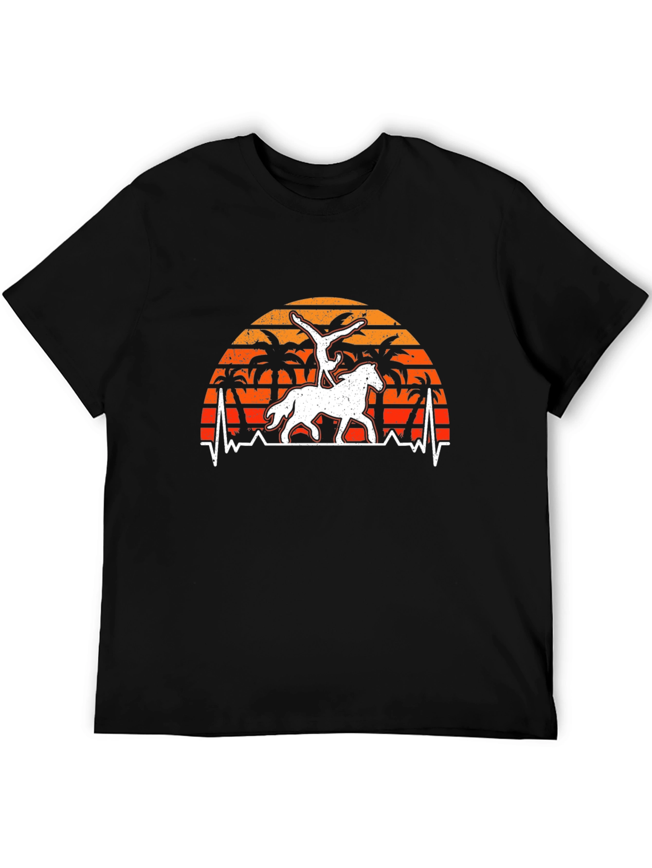 Horseback Riding Sunset Graphic Tee