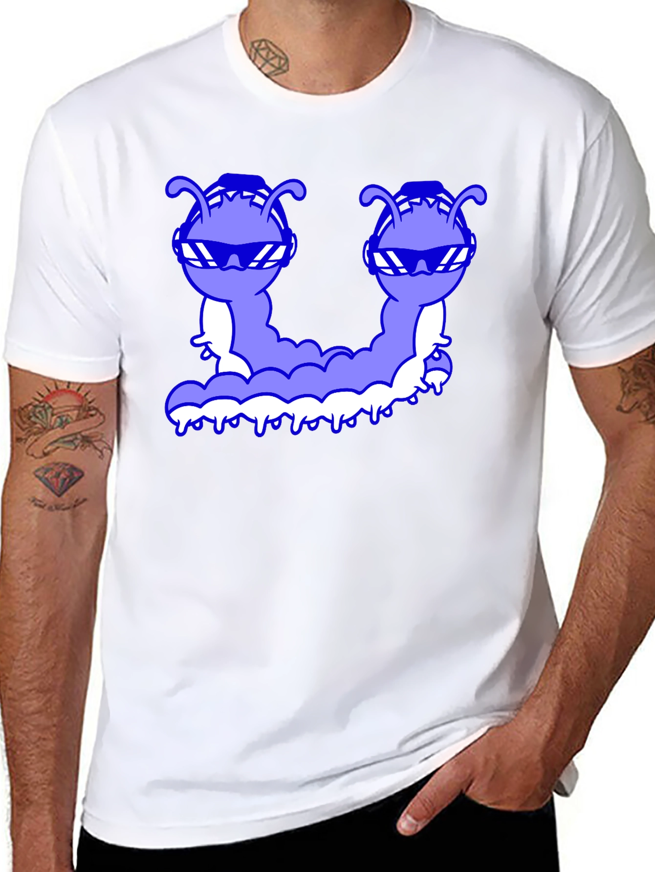 Cool Caterpillar Graphic Tee - Black