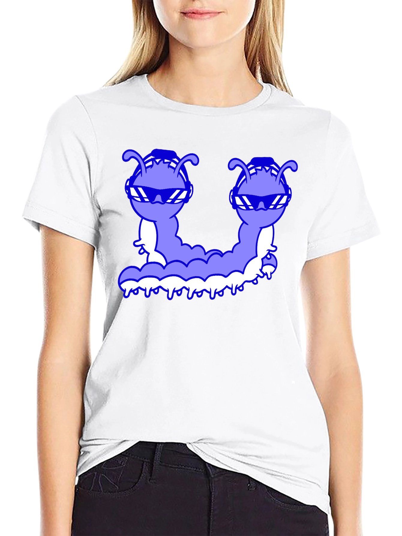 Cool Caterpillar Graphic Tee - Black