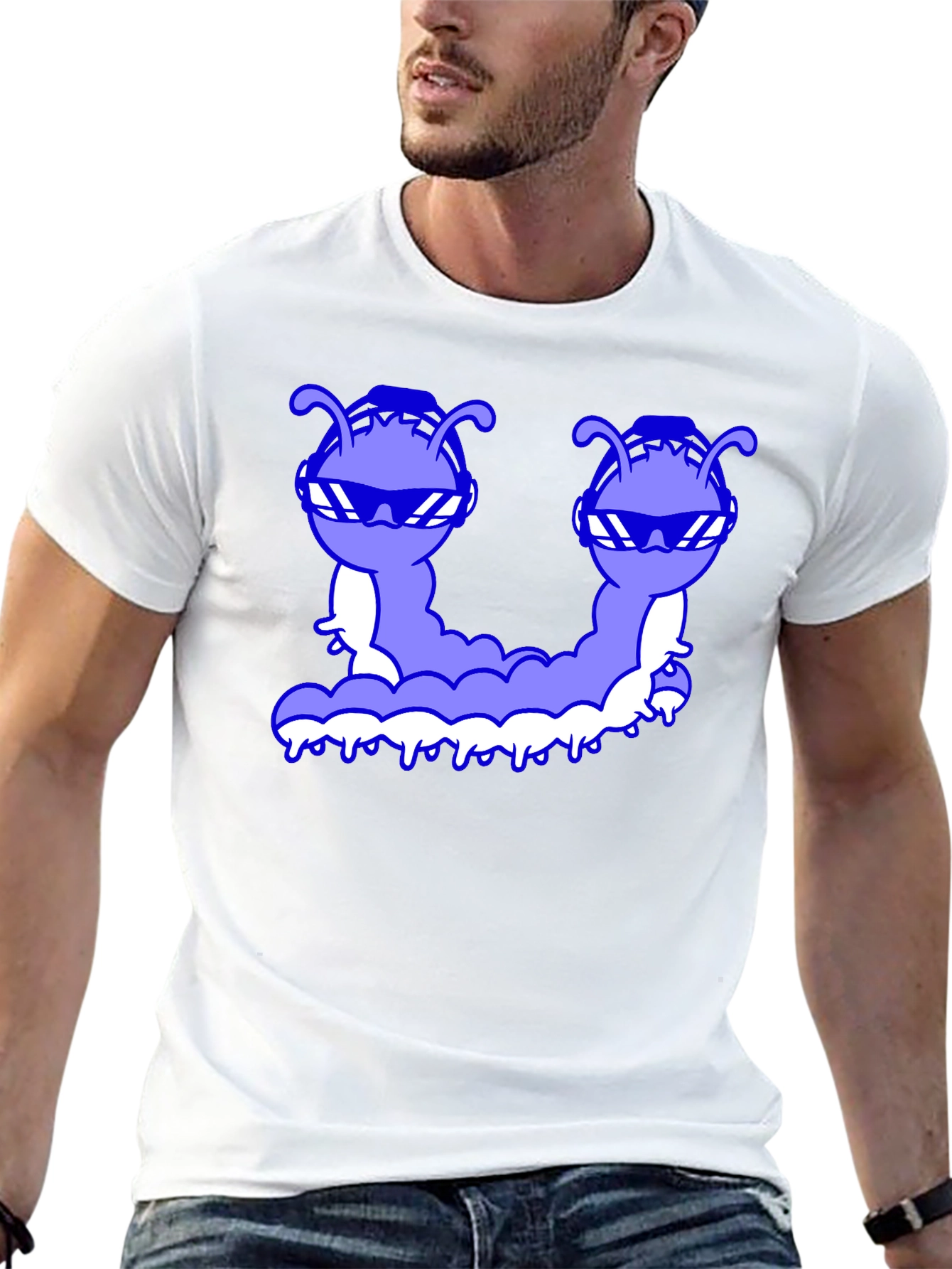 Cool Caterpillar Graphic Tee - Black