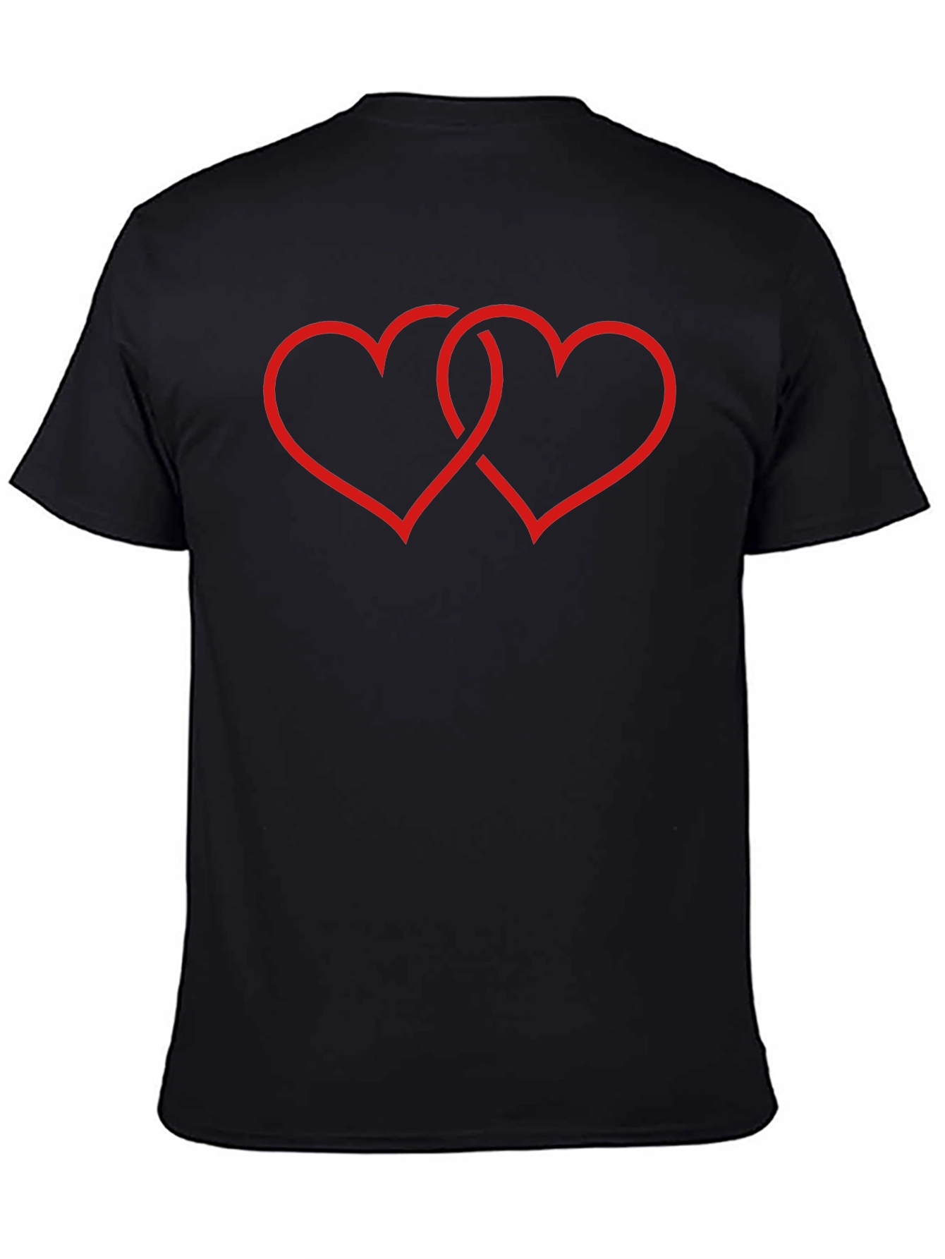 Intertwined Hearts Graphic Tee - Stylish Love Design