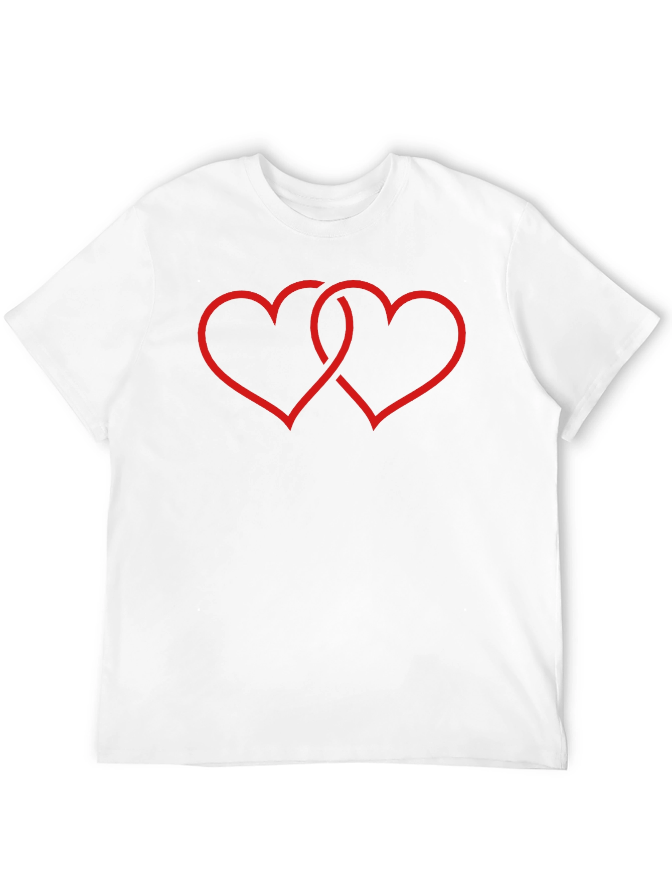 Intertwined Hearts Graphic Tee - Stylish Love Design