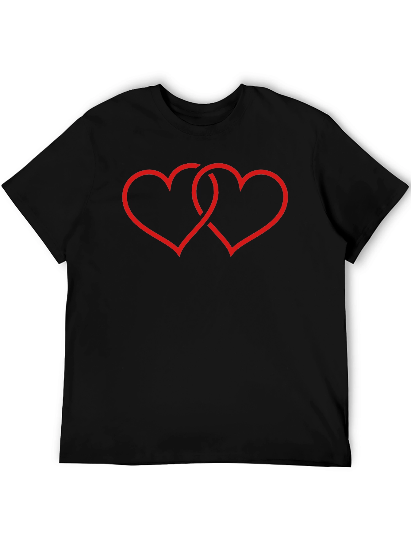 Intertwined Hearts Graphic Tee - Stylish Love Design
