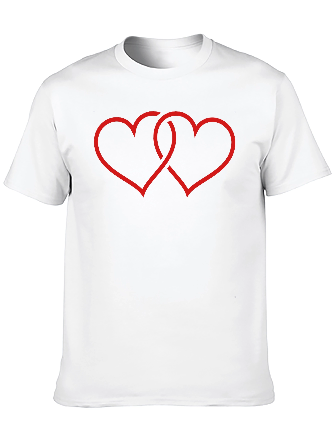 Intertwined Hearts Graphic Tee - Stylish Love Design