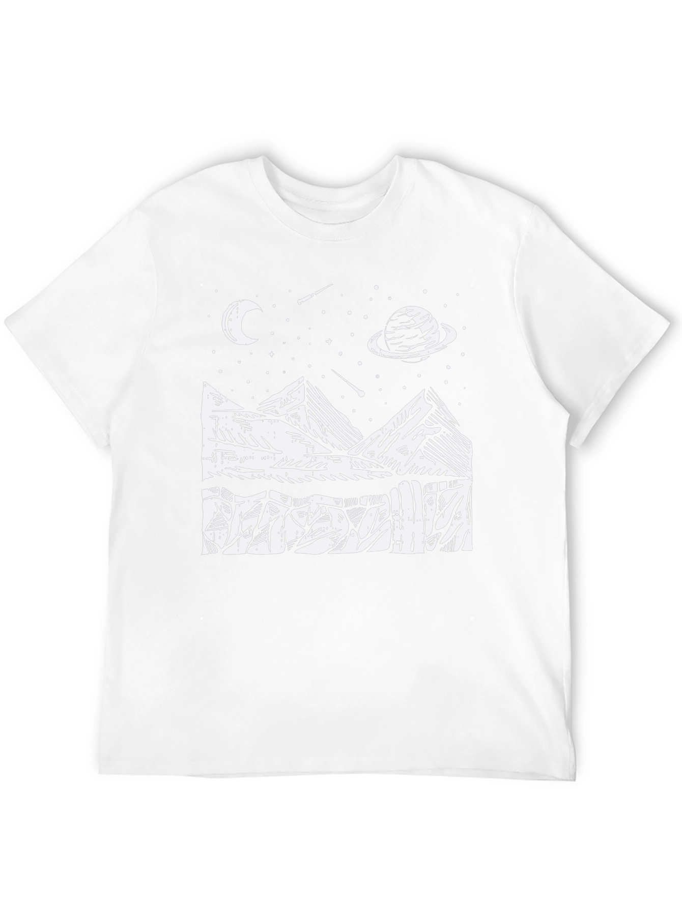 Cosmic Mountain Black Graphic Tee