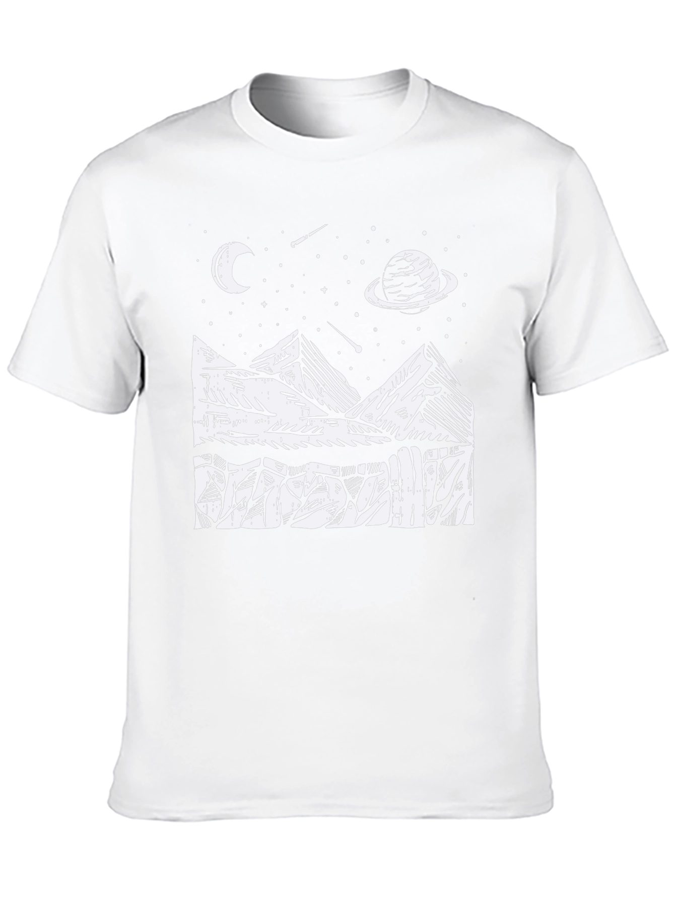 Cosmic Mountain Black Graphic Tee
